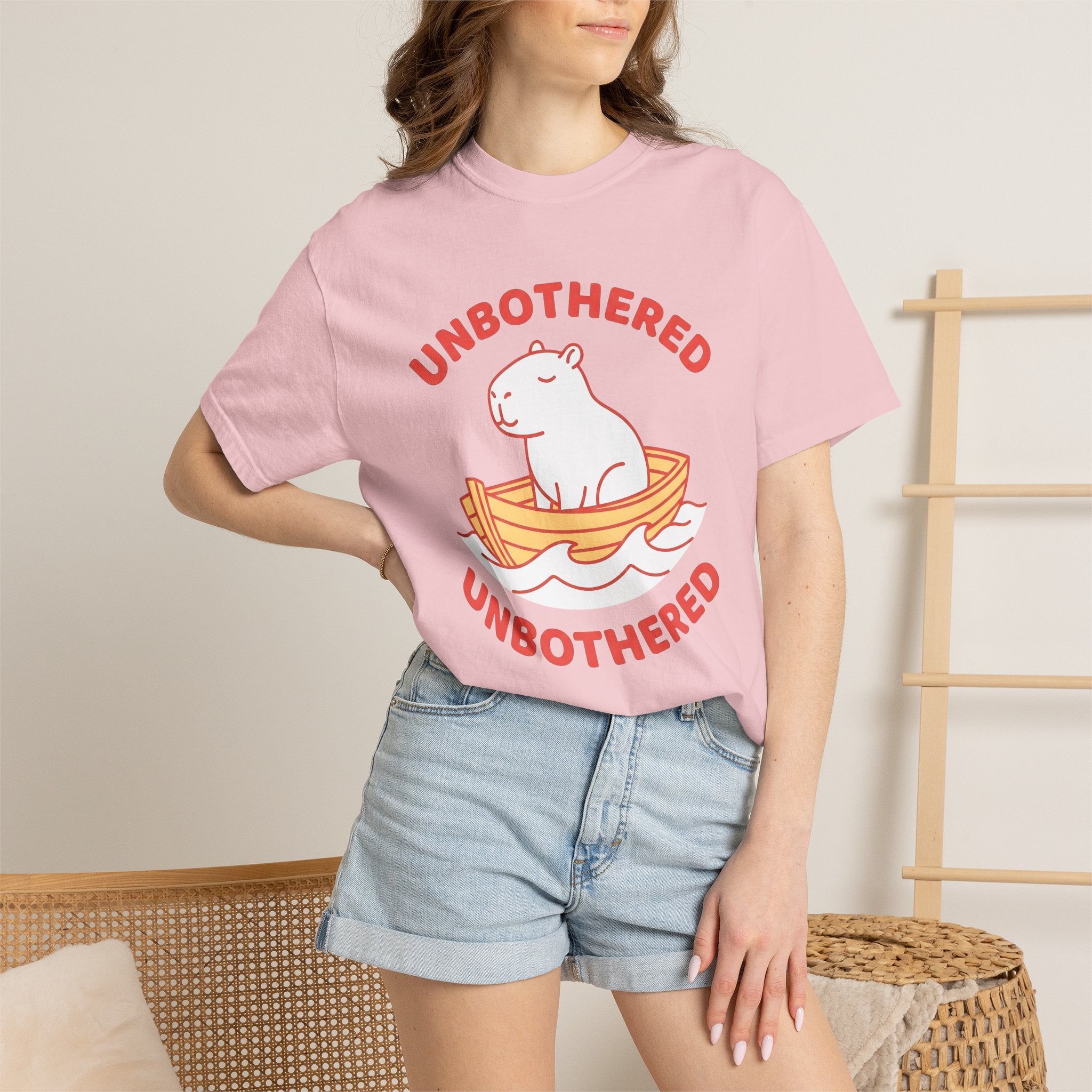 Capybara Canoe Shirt Funny Creatures Gift Women Charming Tee Rodent T-Shirt Humor Fan Cute Tshirt Animal Graphic Clean Sea Tshirt