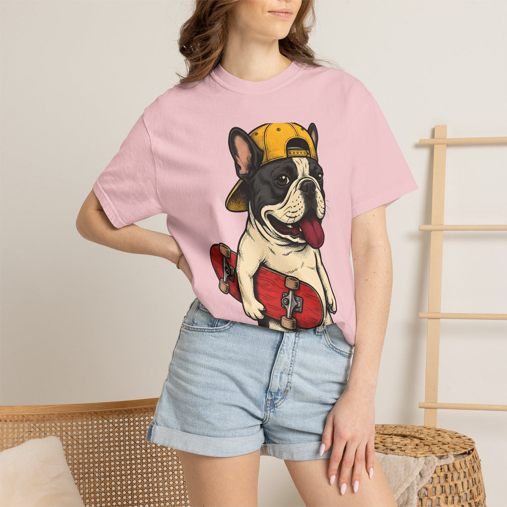 French Bulldog Shirt Dog Sports Gift Women Cartoon Tee Bulldog T-Shirt Dog Fan Toon Tshirt Action Graphic Vintage Skateboard Tshirt