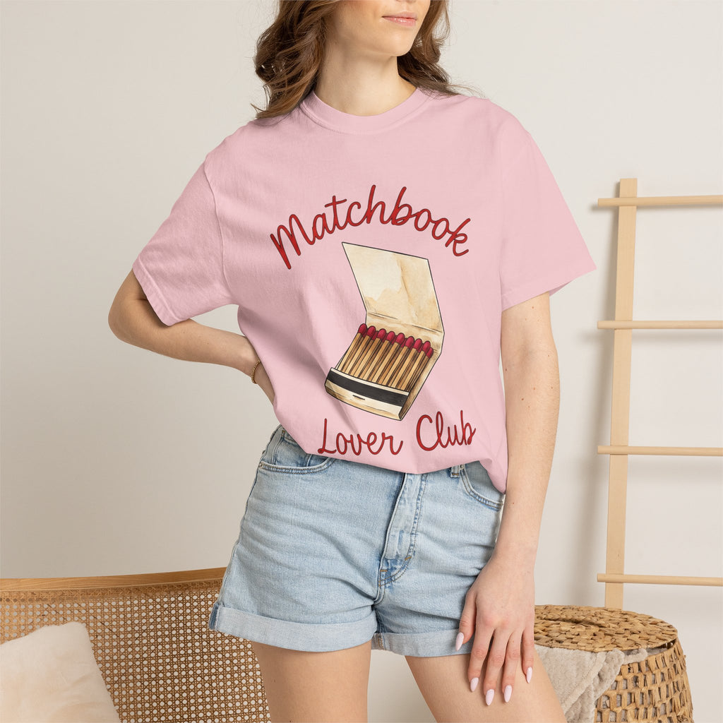 Matchbook Shirt Vintage Novelty Gift Women Sketch Tee Matchcover T-Shirt Retro Enthusiast Drawing Design Line Art Matches Tshirt