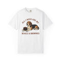 Beagle Dog Shirt Dog Dessert Gift Women Vintage Tee Hound T-Shirt Dog Fan Retro Tshirt Pastry Graphic Hand Drawn Brownies Tshirt