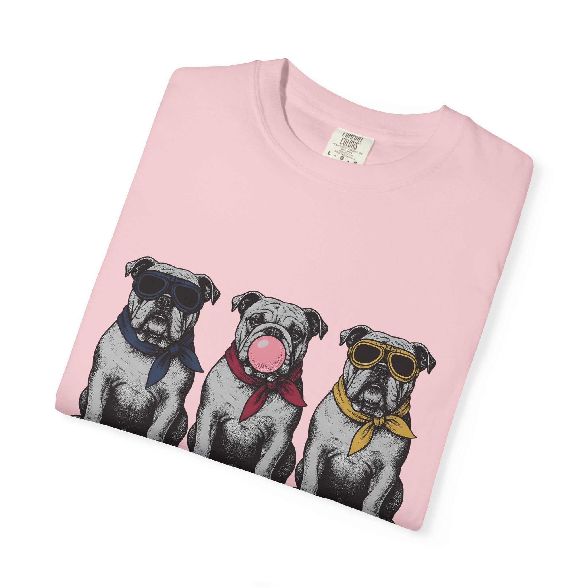 Bulldog Pack Shirt Dog Funny Gift Women Retro Tee Bulldog T-Shirt Dog Fan Bulldog Retro Tshirt Humor Graphic Sketch Shades Tshirt