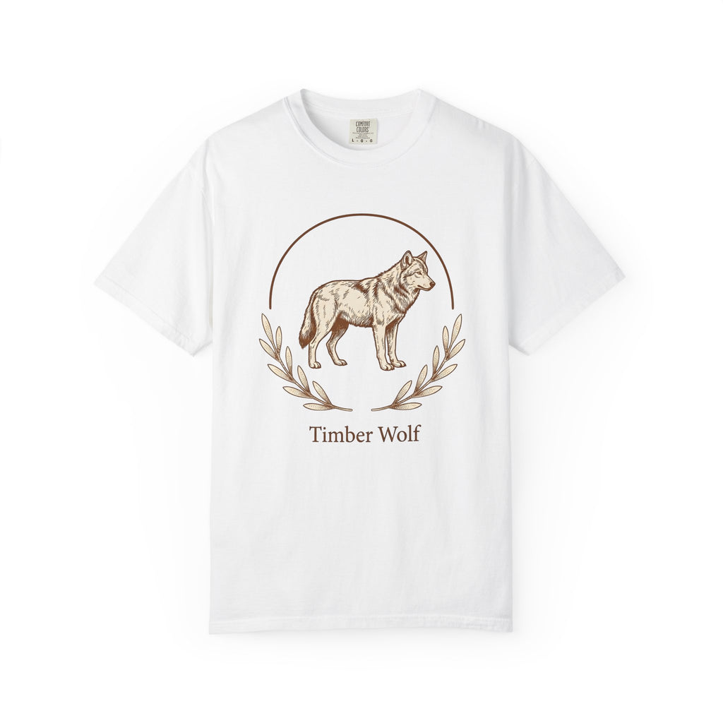 Wolf Graphic Shirt Animals Nature Gift Women Vintage Tee Wolf T-Shirt Wildlife Fan Retro Tshirt Wilderness Graphic Hand Drawn Laurel Tshirt
