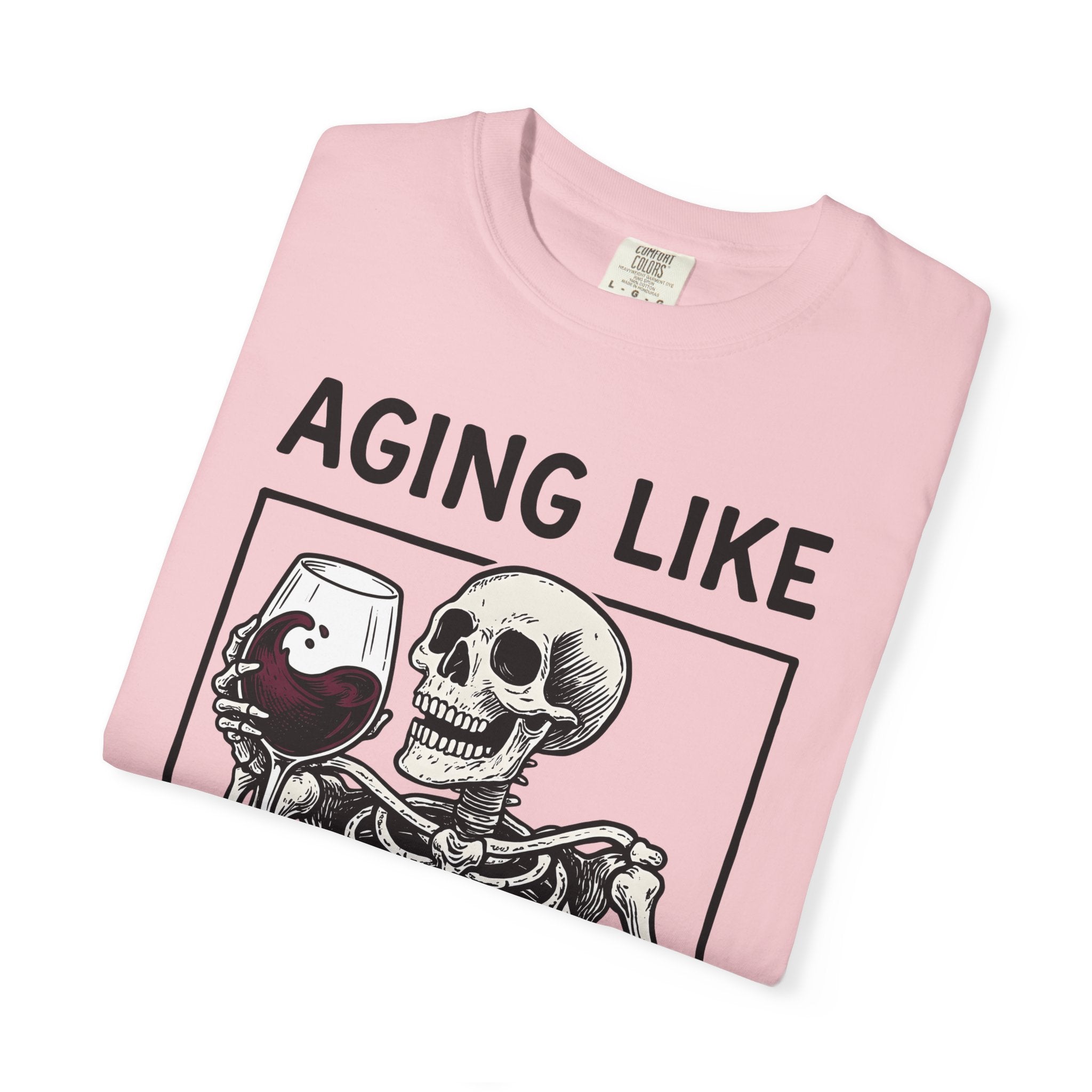 Skeleton Wine Glass Shirt Wine Humor Gift Women Vintage Tee Wine Glass T-Shirt Wine Fan Retro Tshirt Funny Graphic Hand Drawn Wine Tshirt