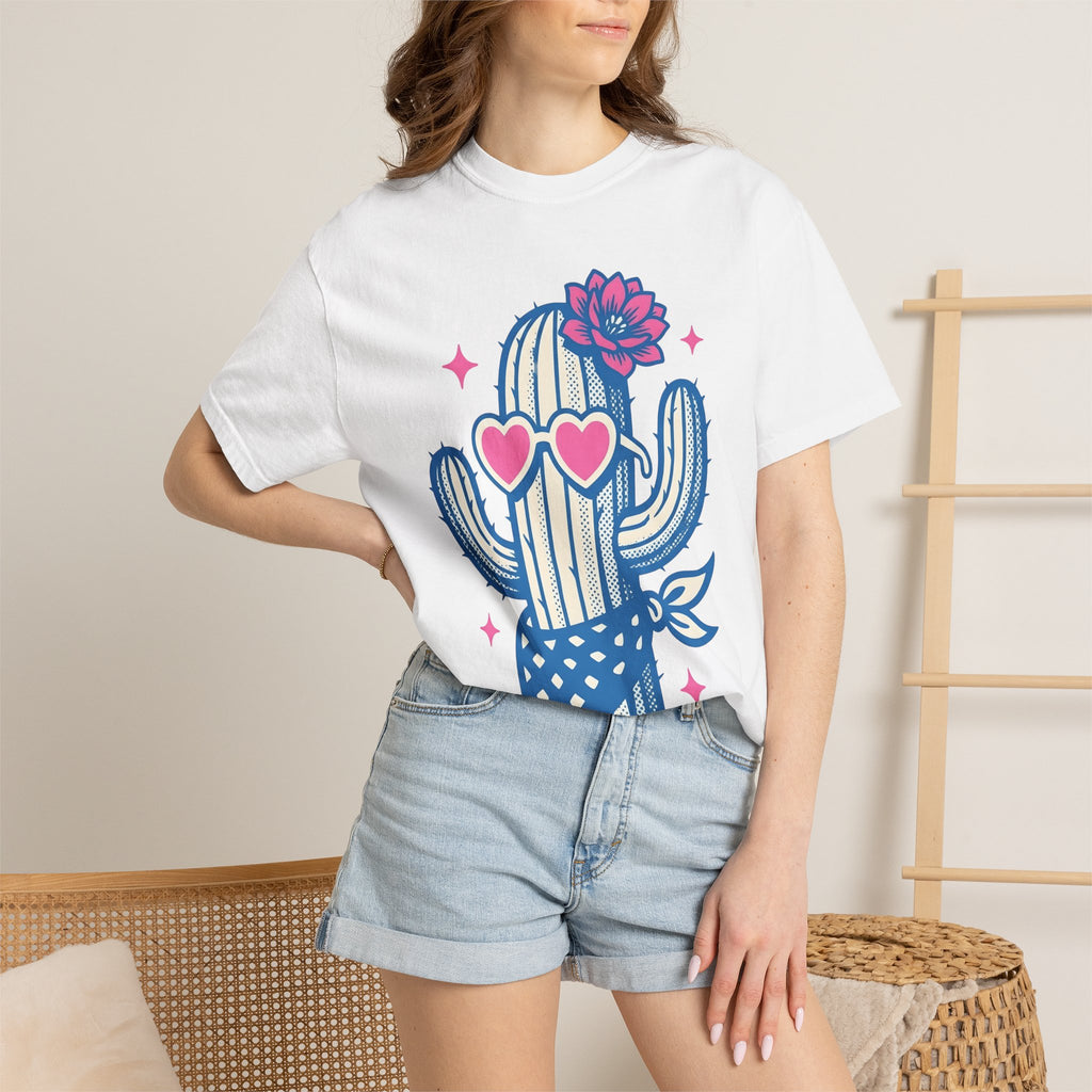 Prickly Pear Drawing Shirt Cowgirl Country Gift Women Graphic Tee Cactus T-Shirt Rodeo Fan Graphic Design Line Art Neckerchief Tshirt