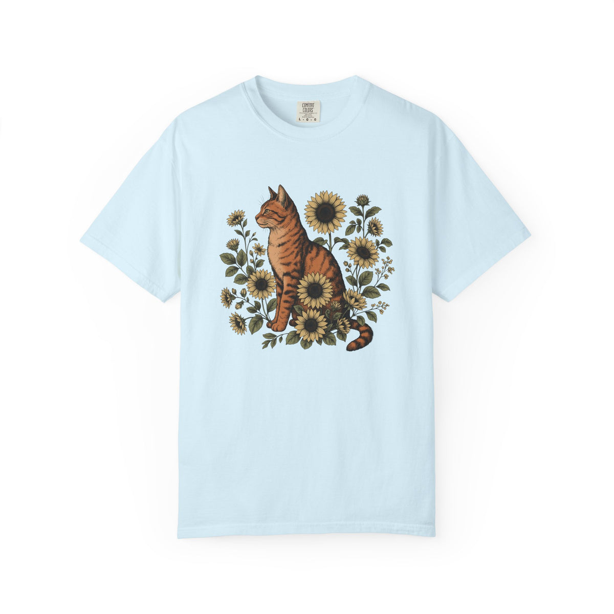 Tabby Cat Shirt Cat Floral Unisex Gift Botanical Tee Kitty T-Shirt Cat Fan