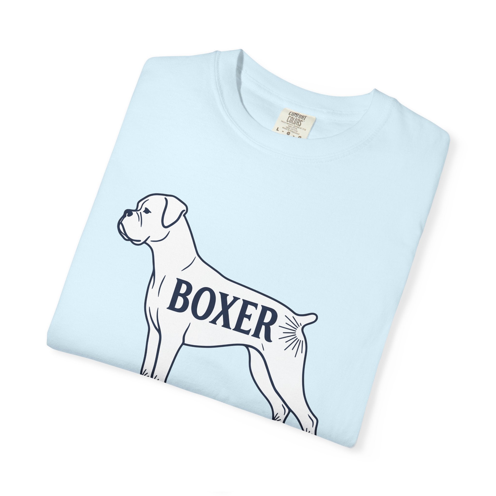 Boxer Canine Shirt Dog Domestics Gift Women Doodle Tee Boxer Dog T-Shirt Dog Fan Puppy Tshirt Cartoon Graphic Domestic Illustration Graphic