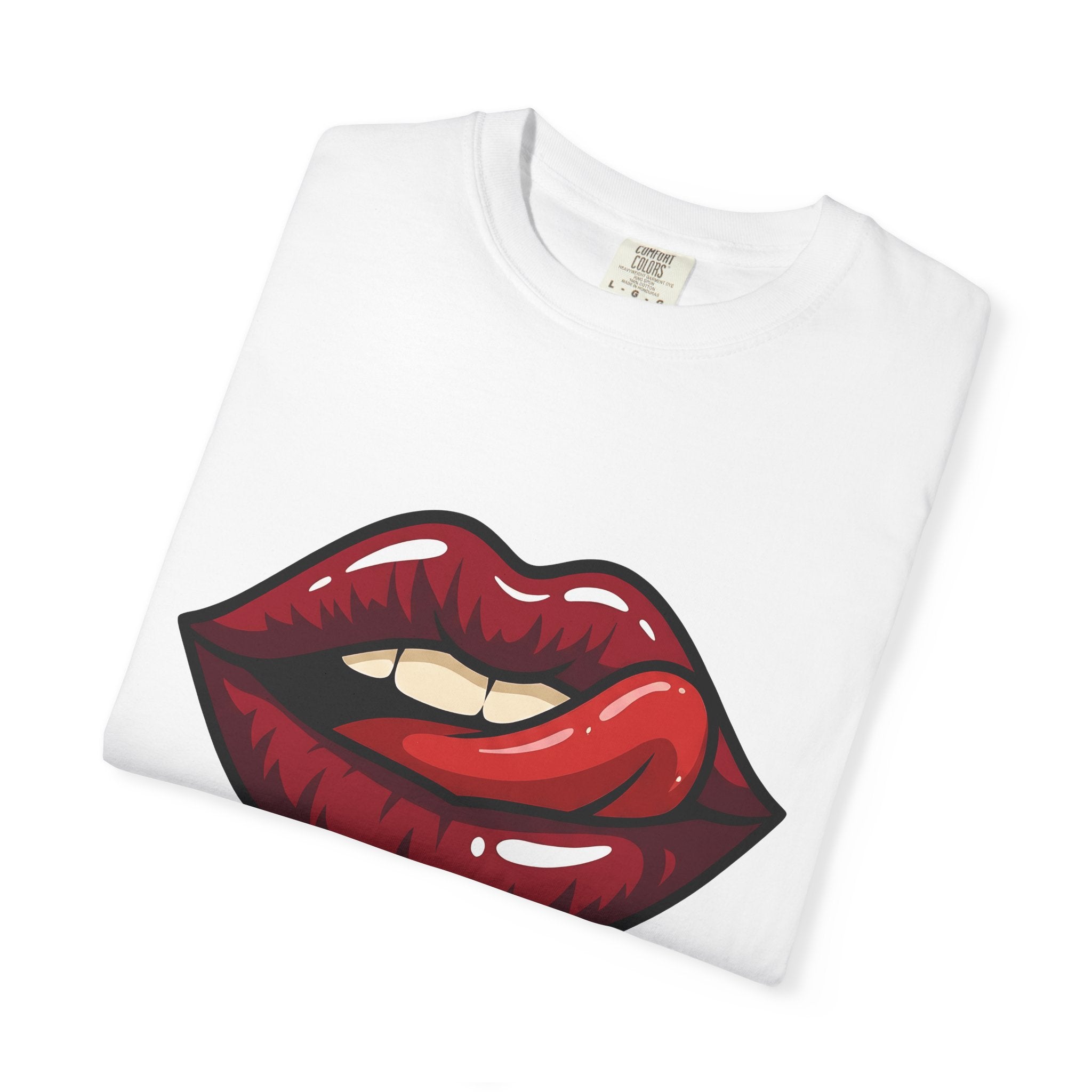 Red Lips Shirt St. Valentine's Day Love Gift Women Cartoon Tee Lipstick T-Shirt Valentine Fan Comic Tshirt Romance Graphic Illustration