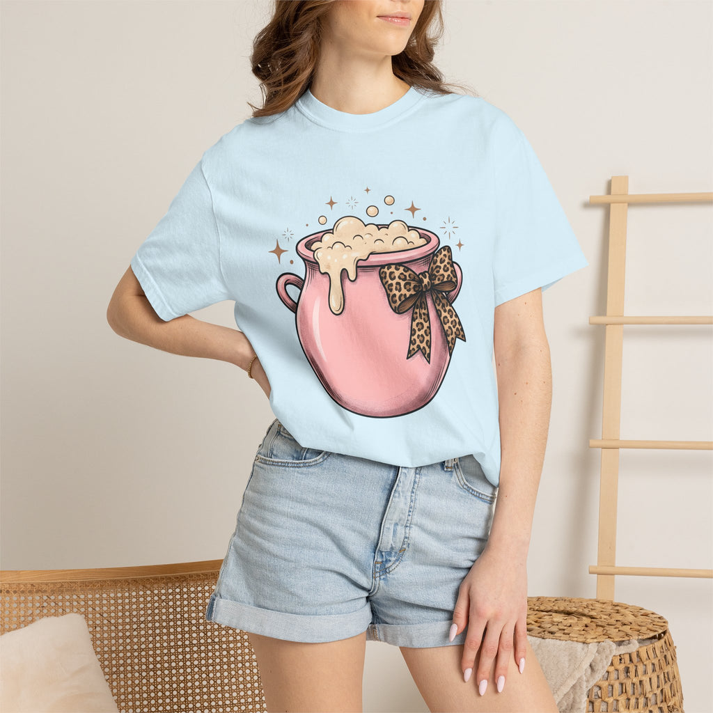Pink Potion Shirt Halloween Spellcaster Gift Women Adorable Tee Elixir T-Shirt Horror Fan Cute Tshirt Wizard Graphic Sketch Leopard Print