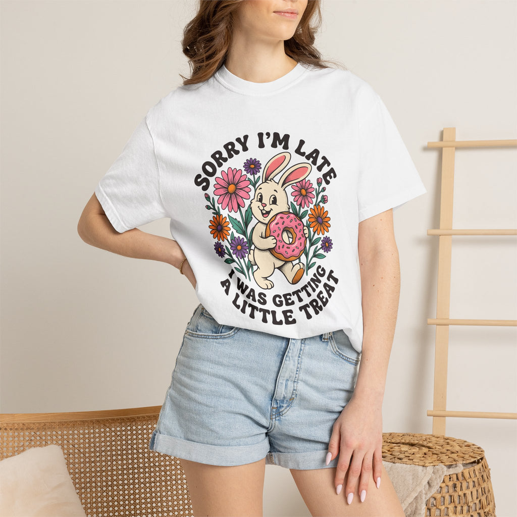 Hare Donut Shirt Funny Critter Gift Women Animated Tee Rabbit T-Shirt Humor Fan Cartoon Tshirt Creature Graphic Nostalgic Bloom Tshirt