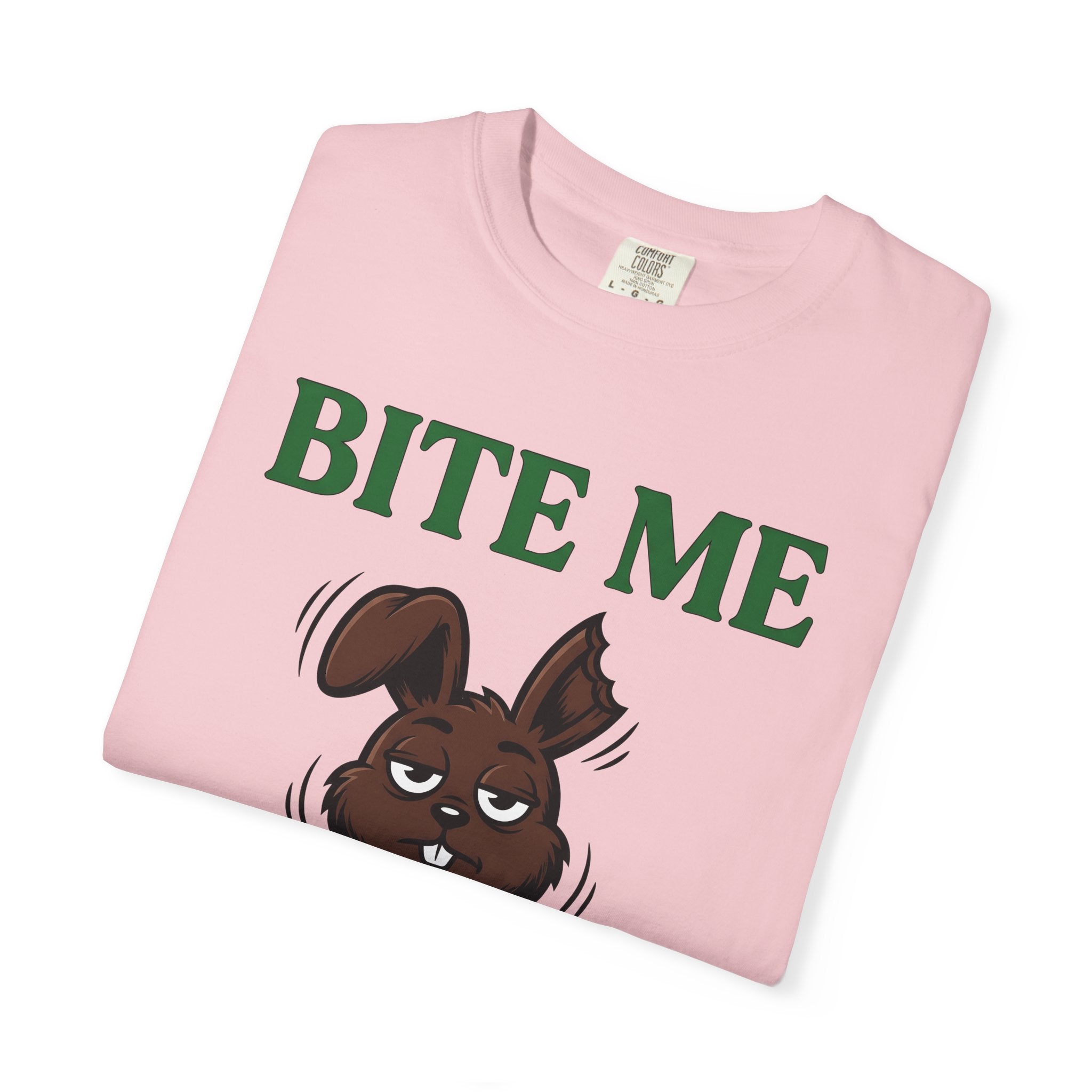 Chocolate Bunny Shirt Easter Humor Gift Women Cartoon Tee Easter Bunny T-Shirt Easter Fan Comic Tshirt Funny Graphic Vintage Bow Tie Tshirt