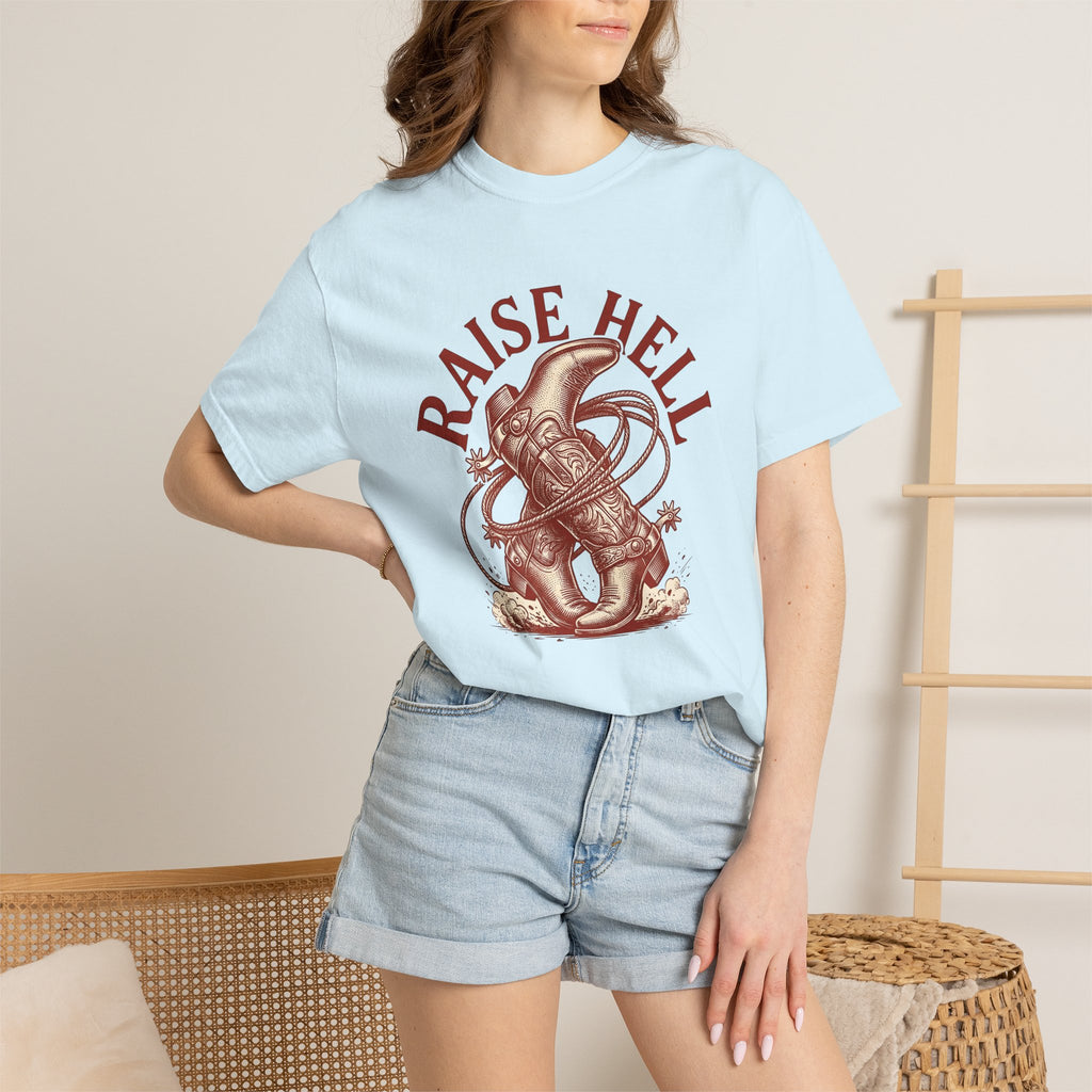 Cowboy Boots Shirt Cowgirl Western Gift Women Vintage Tee Boots T-Shirt Rodeo Fan Cowboy Graphic Hand Drawn Lasso Tshirt