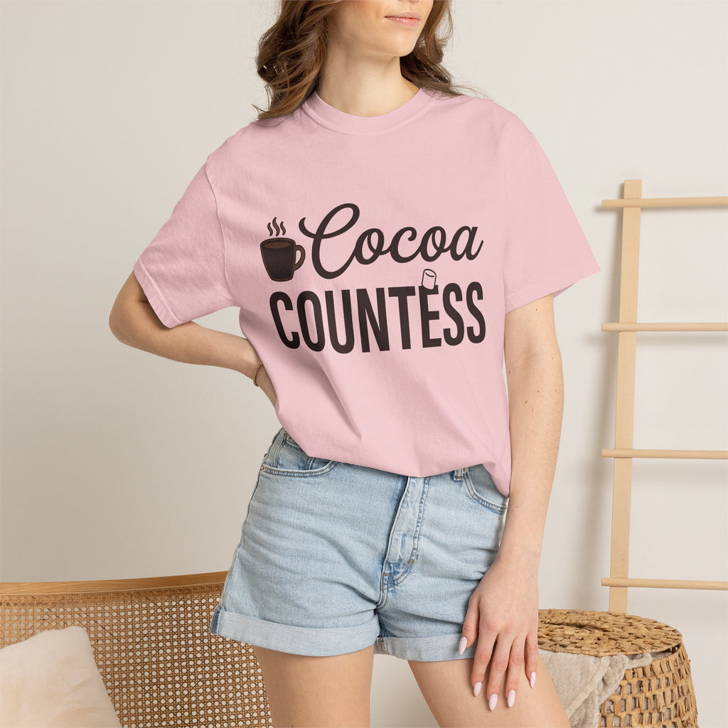 Chocolate Mug Shirt Drinks Snack Gift Women Trendy Tee Hot Chocolate T-Shirt Beverage Fan Cocoa Tshirt Munchie Graphic Basic Marshmallow