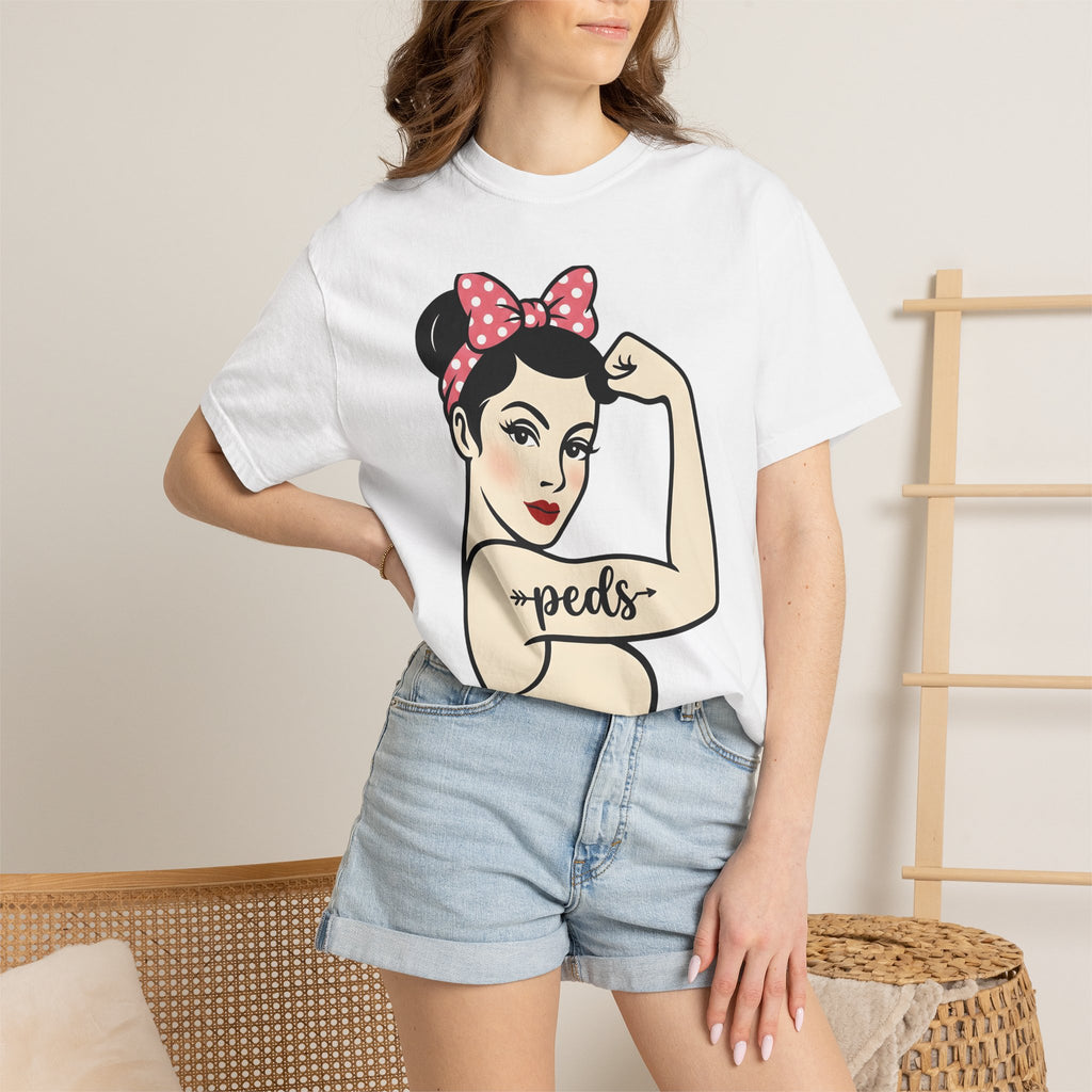 Powerful Female Illustration Shirt Nurses Confidence Gift Women Vintage Tee Strong Woman T-Shirt Nurse Enthusiast Retro Tshirt Empowered
