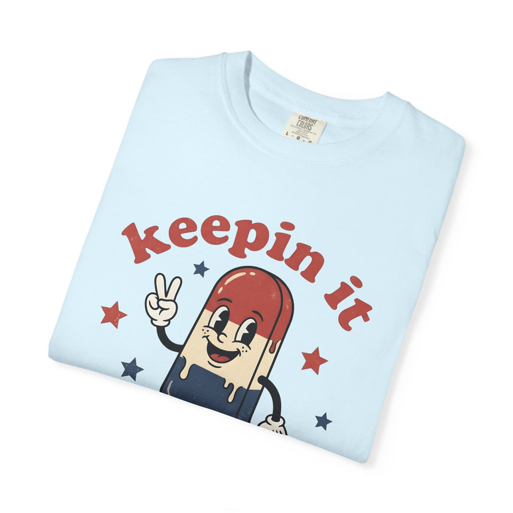 Popsicle Figure Shirt 4th Of July Freedom Gift Women Graphic Tee Ice Pop T-Shirt Patriot Fan Graphic Tshirt Liberty Graphic Classic Twinkles