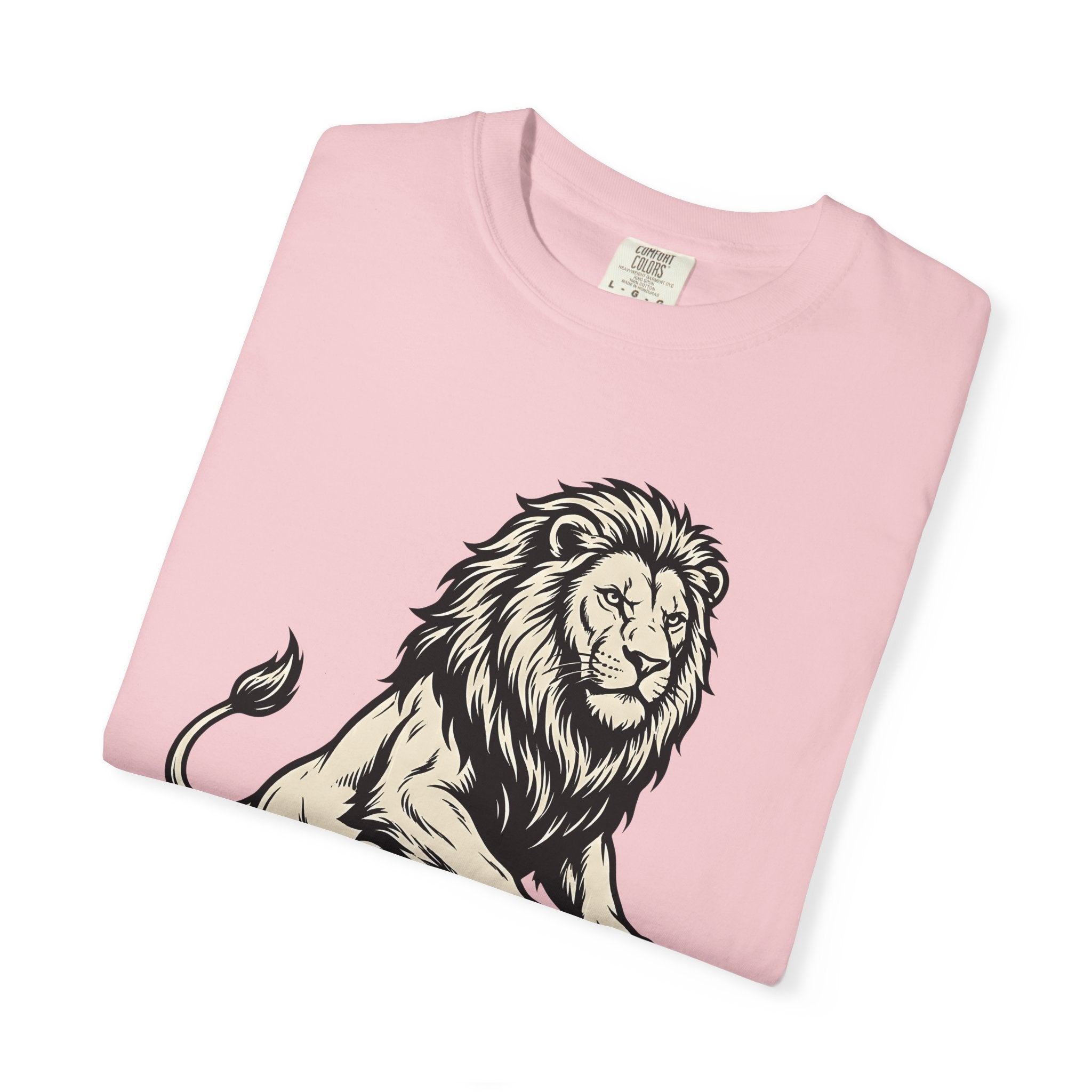 Lion Dumbbell Shirt Animals Gym Gift Women Sketch Tee Lion T-Shirt Wildlife Enthusiast Drawing Tshirt Fitness Graphic Classic Training