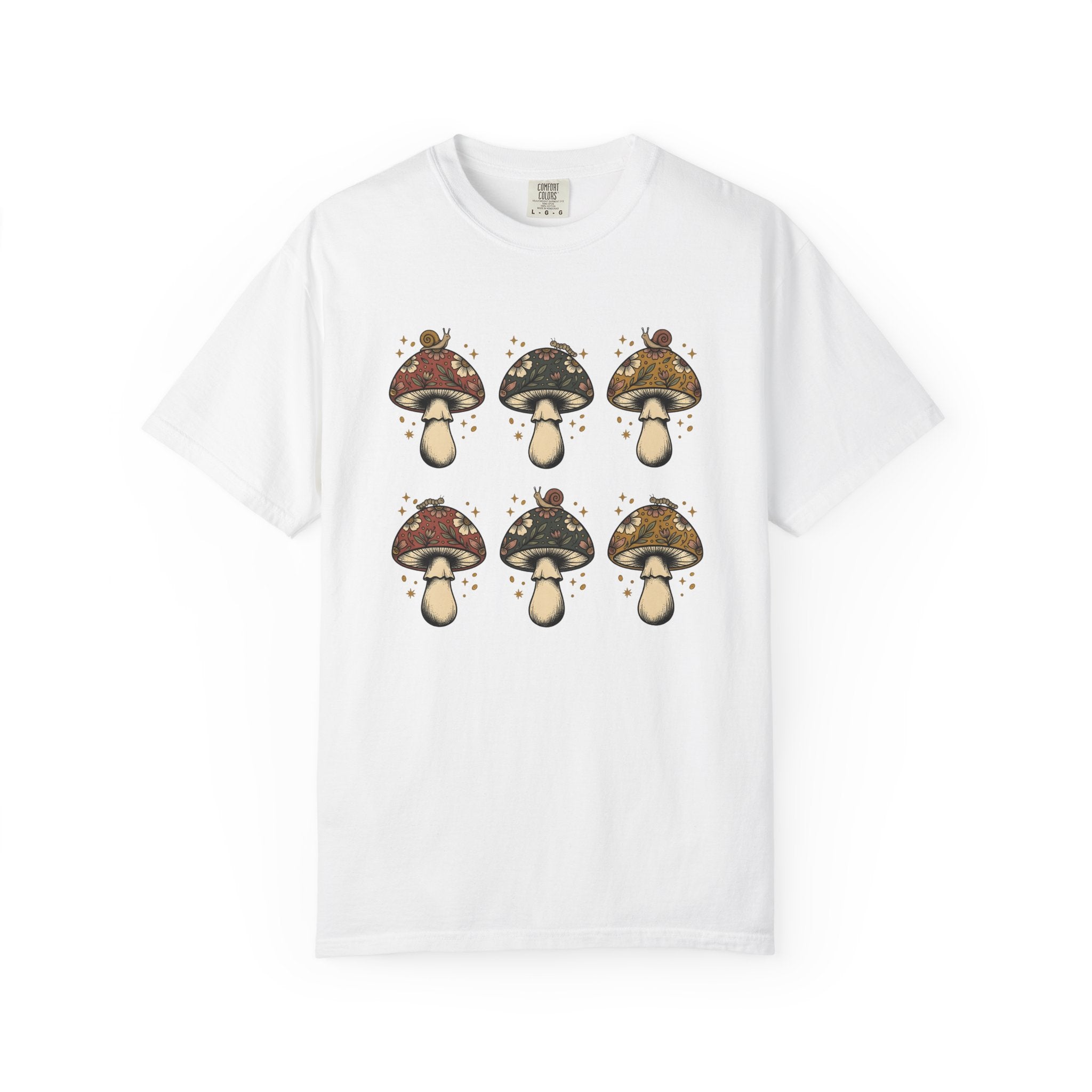 Toadstool Flower Shirt Animals & Flowers Plants Gift Women Free Spirit Tee Mushroom T-Shirt Flower Fan Botanical Tshirt Flora Graphic