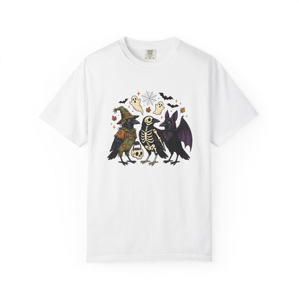 Blackbird Costumes Shirt Halloween Dark Fashion Gift Women Antique Tee Costumes T-Shirt Horror Fan Vintage Tshirt Goth Graphic Line Art