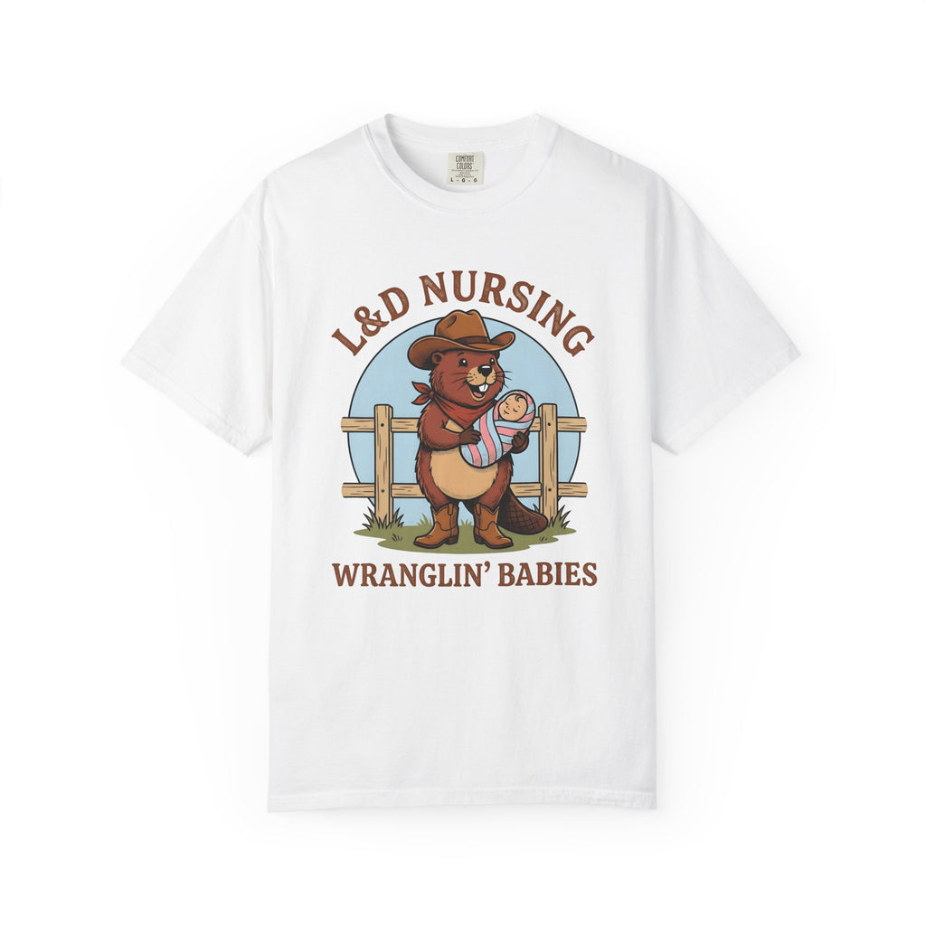 Cowboy Beaver Shirt Nurses Animal Gift Women Cartoon Tee Beaver T-Shirt Nurse Enthusiast Funny Tshirt Wildlife Graphic Vintage Baby Tshirt