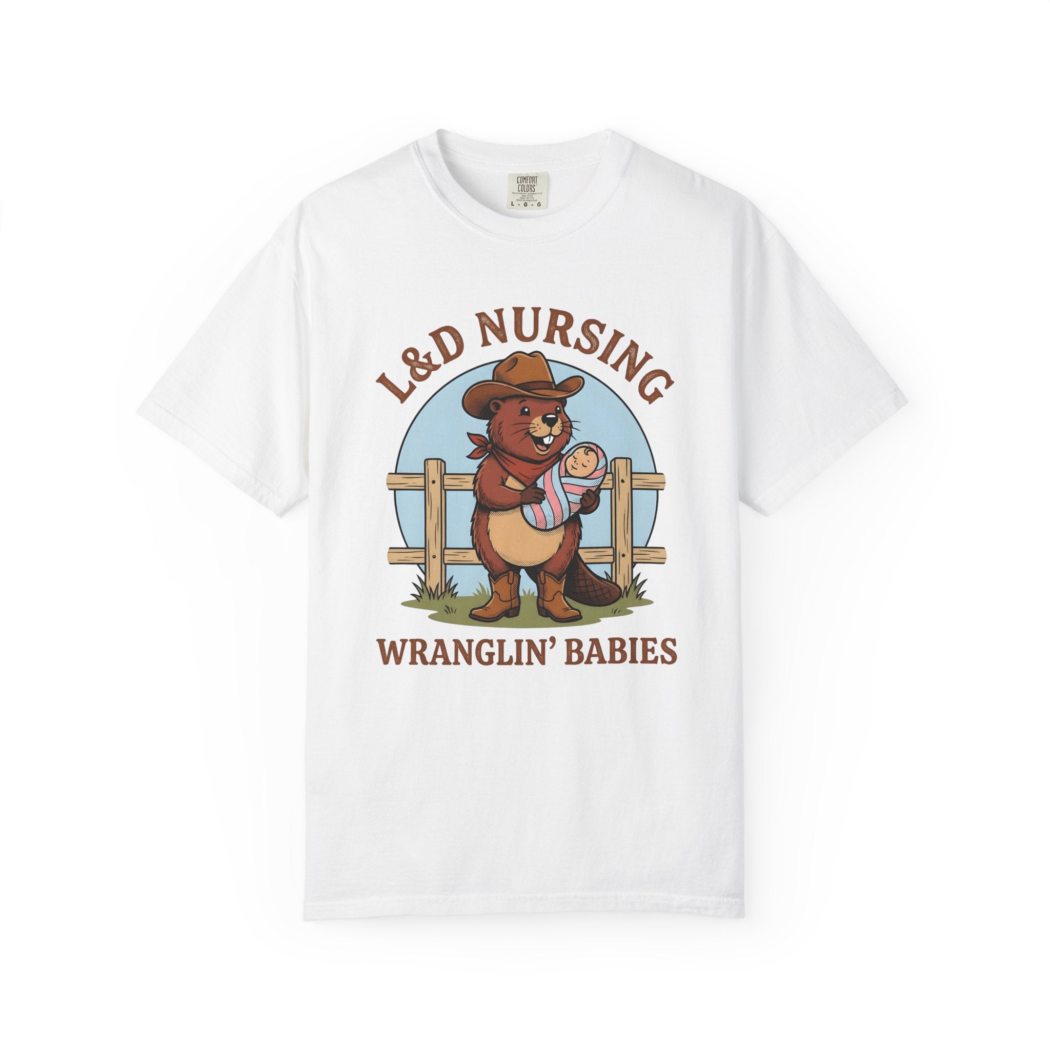 Cowboy Beaver Shirt Nurses Animal Gift Women Cartoon Tee Beaver T-Shirt Nurse Enthusiast Funny Tshirt Wildlife Graphic Vintage Baby Tshirt