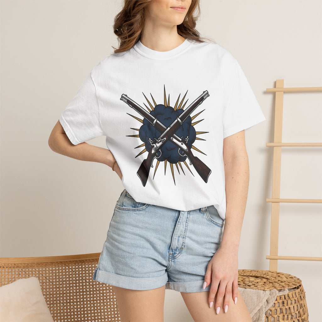 Crossed Rifles Shirt America Nationalism Gift Women Antique Tee Guns T-Shirt American Enthusiast Vintage Tshirt Patriotism Graphic Classic