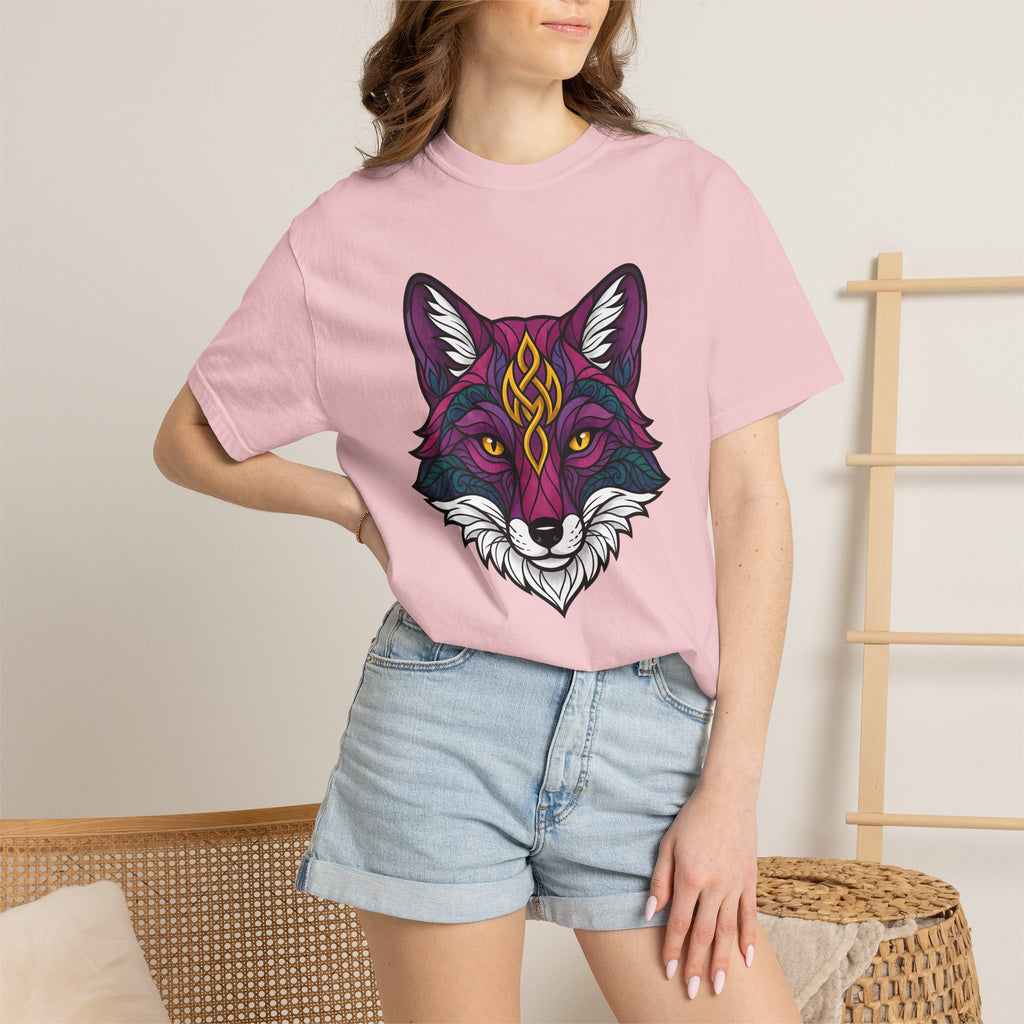 Fox Face Shirt Animals Magic Gift Women Hippie Tee Fox T-Shirt Wildlife Fan Bohemian Tshirt Mystical Graphic Trippy Mandala Design Tshirt