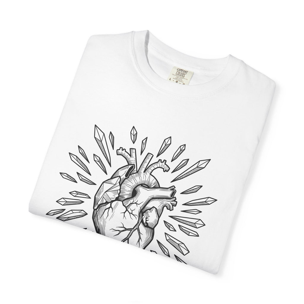 Human Heart Shirt Boho Chic Spiritual Gift Women Sketch Tee Heart T-Shirt Hippie Enthusiast Drawing Graphic Mystical Graphic Tribal