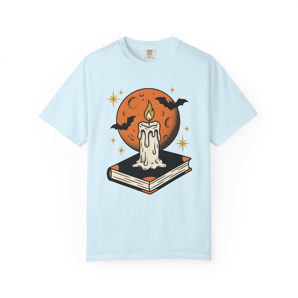 Wax Book Shirt Halloween Magic Gift Women Old School Tee Journal T-Shirt Horror Fan Retro Tshirt Sorcery Graphic Nostalgic Dark Bats Tshirt