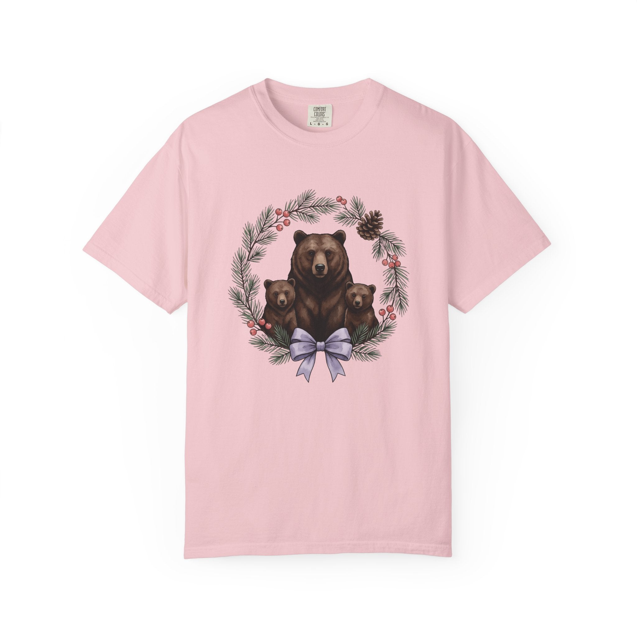 Bear Clan Shirt Christmas Fauna Gift Women Cartoon Tee Ursine T-Shirt Xmas Fan Toon Tshirt Wildlife Graphic Antique Ring Tshirt