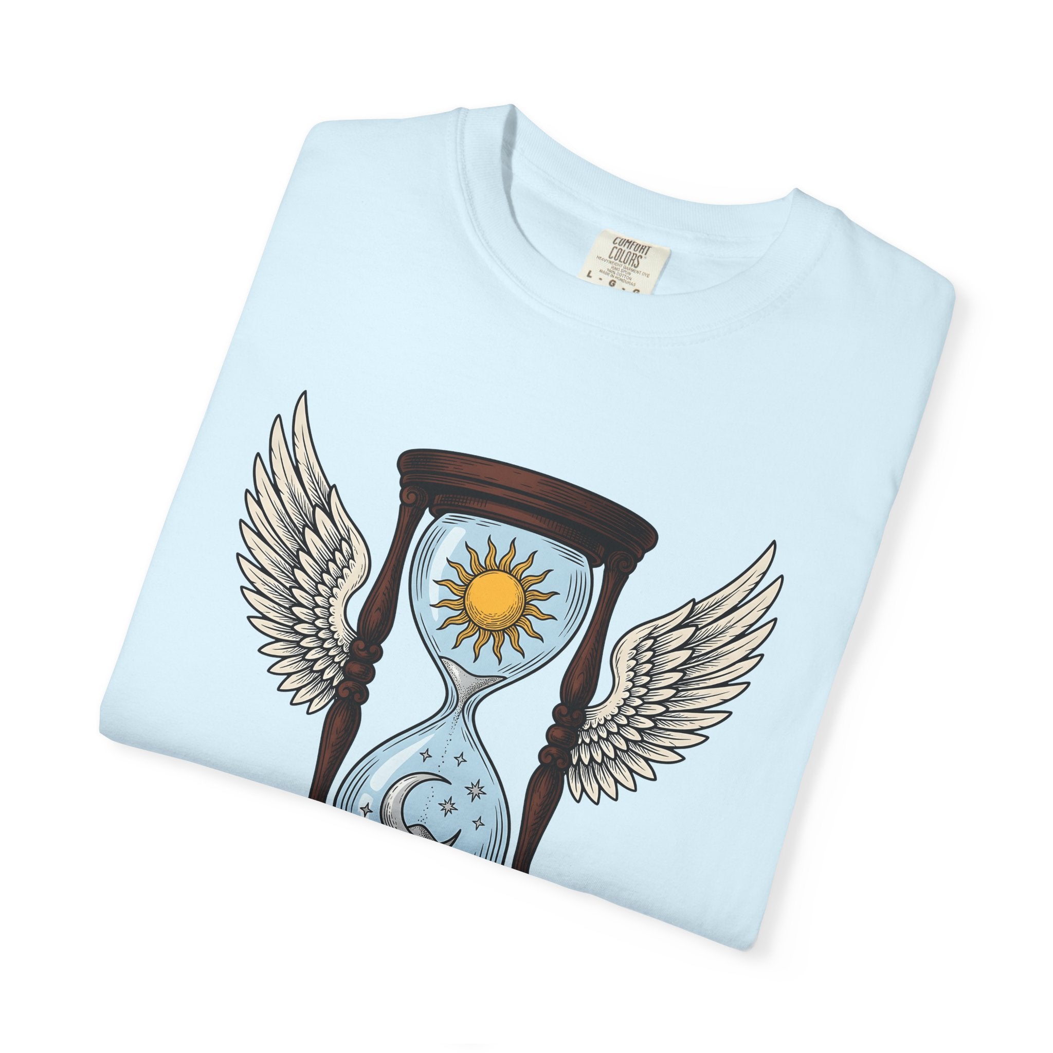 Feathered Timer Shirt Boho Chic Astrology Gift Women Tribal Tee Clock T-Shirt Bohemian Enthusiast Primitive Tshirt Zodiac Graphic Retro