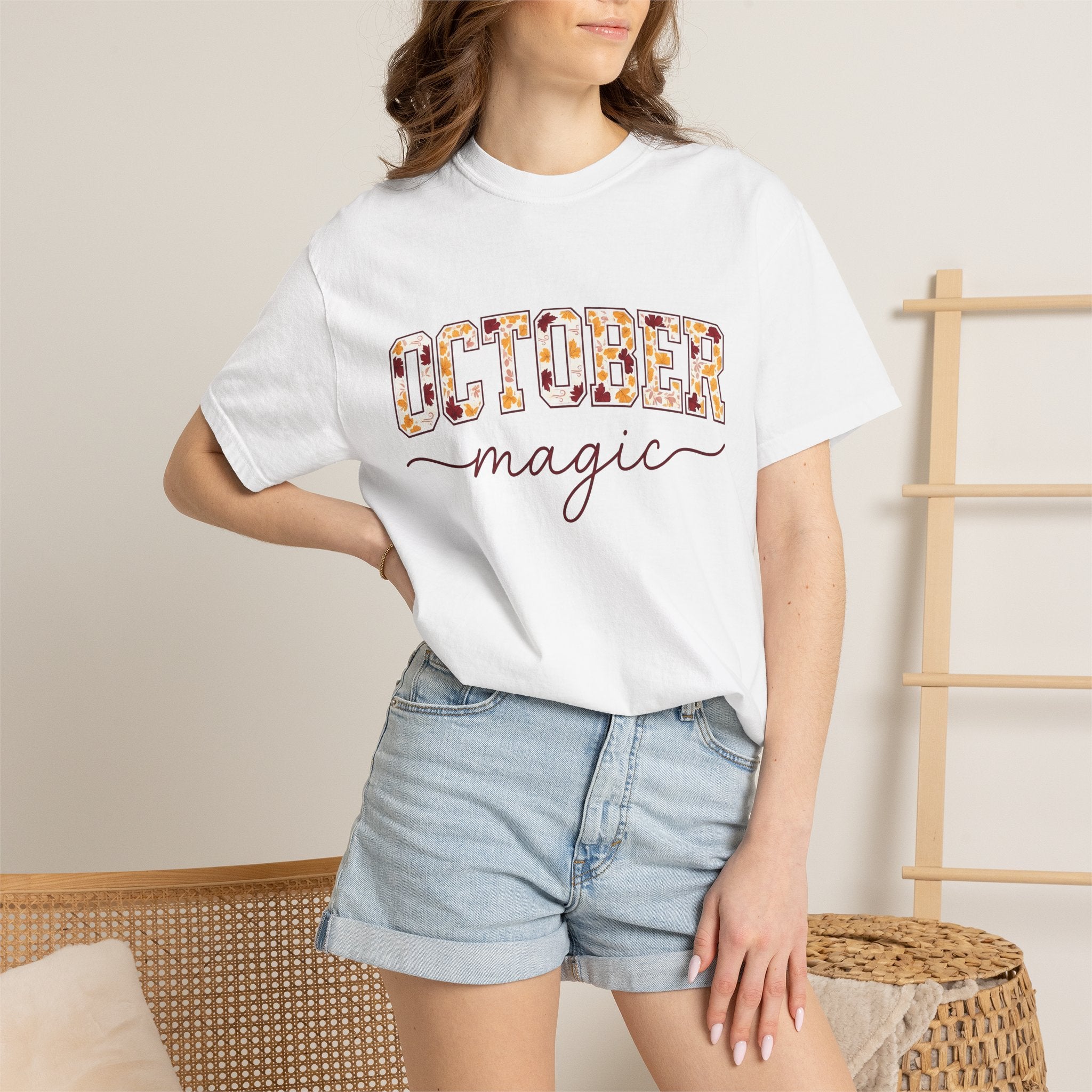 Autumn Leaf Design Shirt Fall Thanksgiving Gift Women Sports Tee Leaf T-Shirt Autumn Fan Graphic Tshirt Harvest Illustration Old School