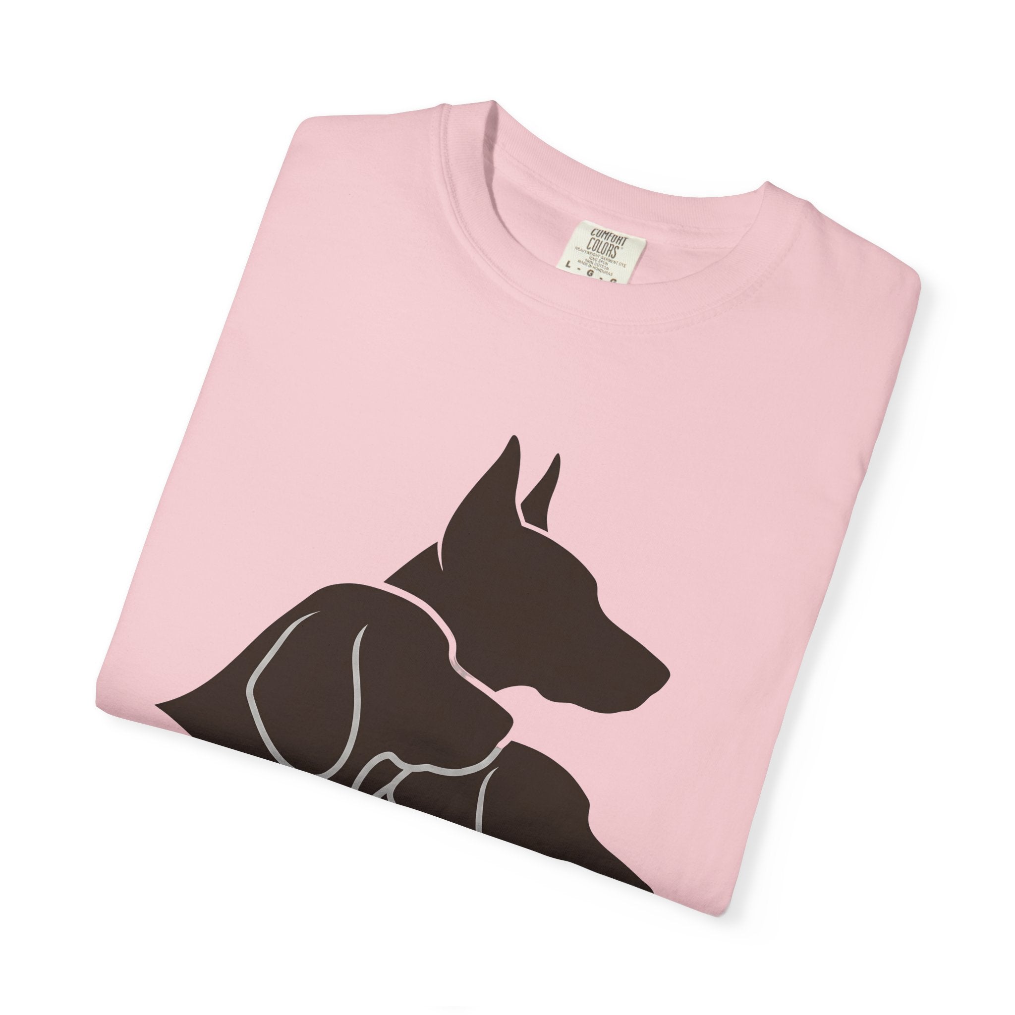 Puppy Silhouette Shirt Dog Creatures Gift Women Basic Tee Puppy T-Shirt Dog Fan Pup Tshirt Beast Graphic Modernistic Set Tshirt