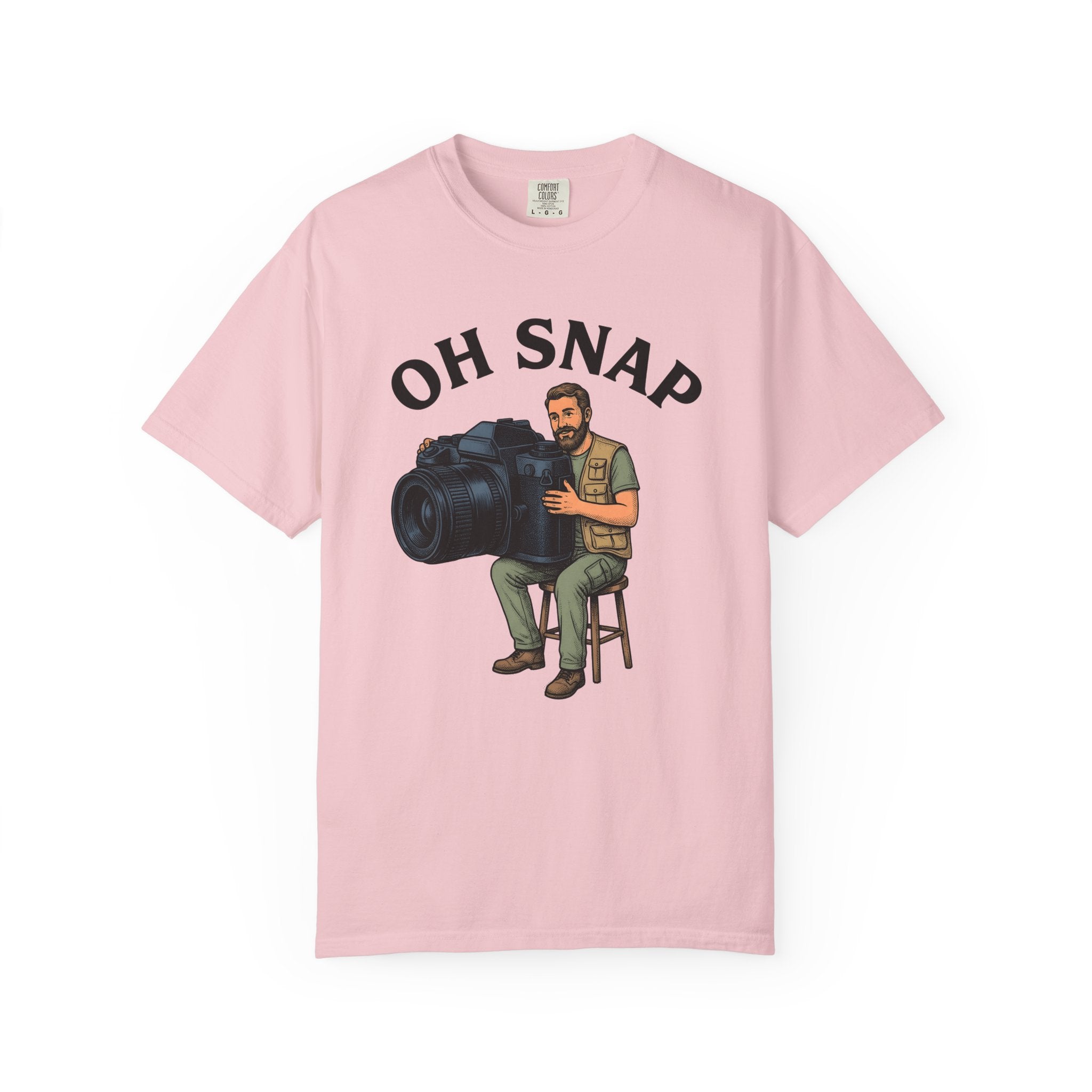 Camera Photographer Shirt Funny Photo Gift Women Retro Tee Photographer T-Shirt Humor Fan Meme Tshirt Photography Graphic Sketch Chair