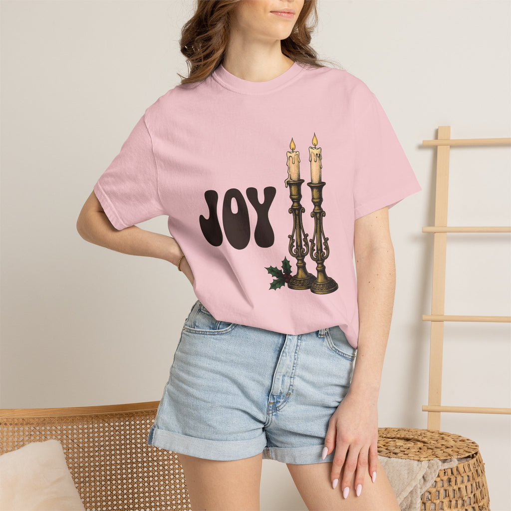 Vintage Candle Holders Shirt Holiday Christmas Gift Women Hand Drawn Tee Candelabras T-Shirt Christmas Fan Illustrated Graphic Retro Holly