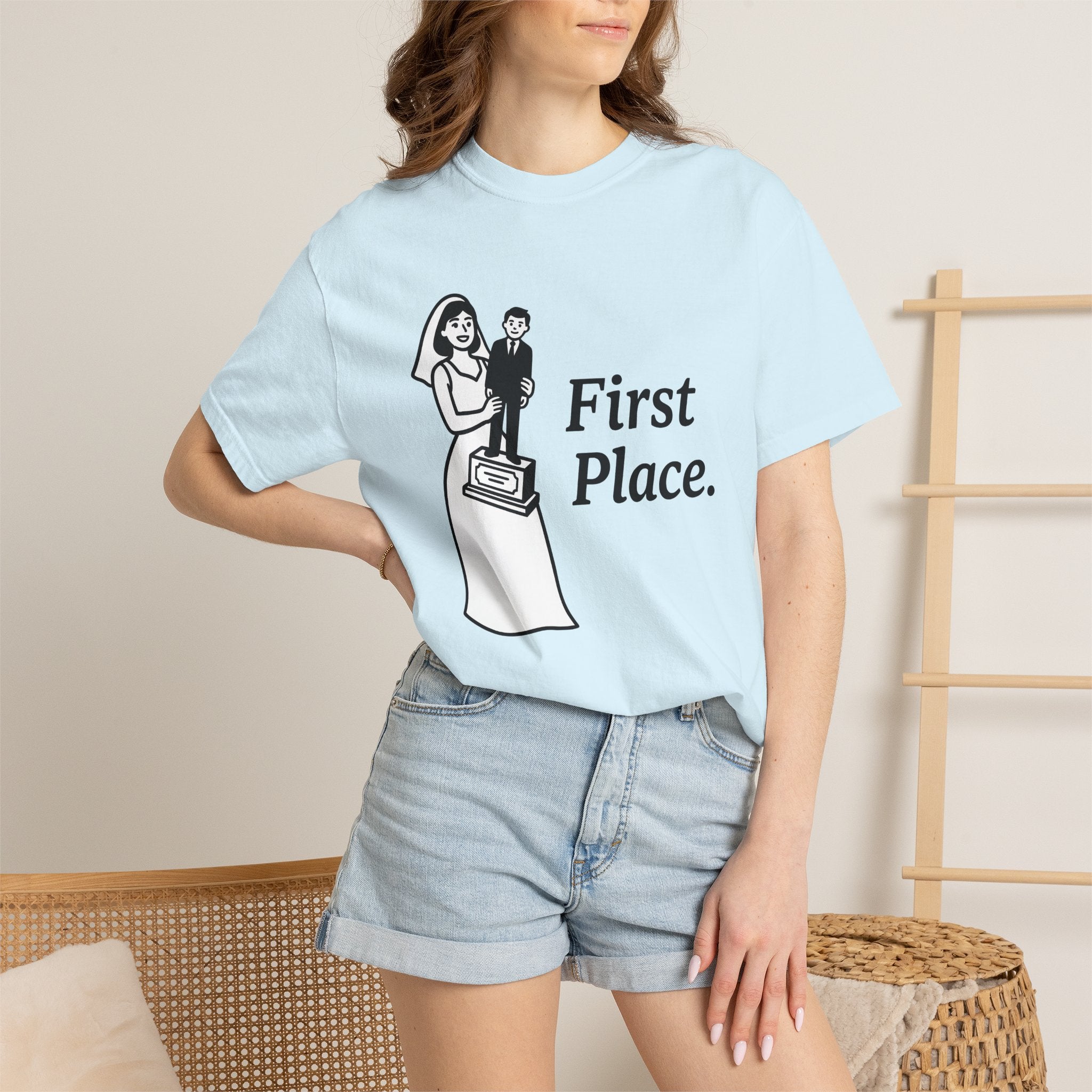 Bride Prize Shirt Funny Matrimony Gift Women Doodle Tee Wedding T-Shirt Humor Fan Cartoon Tshirt Marriage Graphic Sketch Gown Tshirt