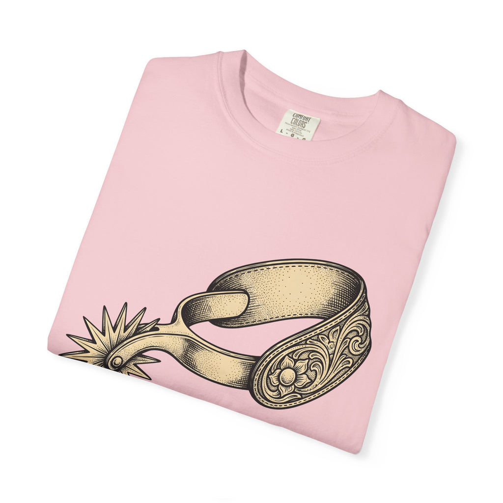 Cowboy Spur Shirt Cowgirl Cowboy Gift Women Retro Tee Spur T-Shirt Rodeo Fan Vintage Tshirt Cowboy Graphic Sketch Flower Tshirt