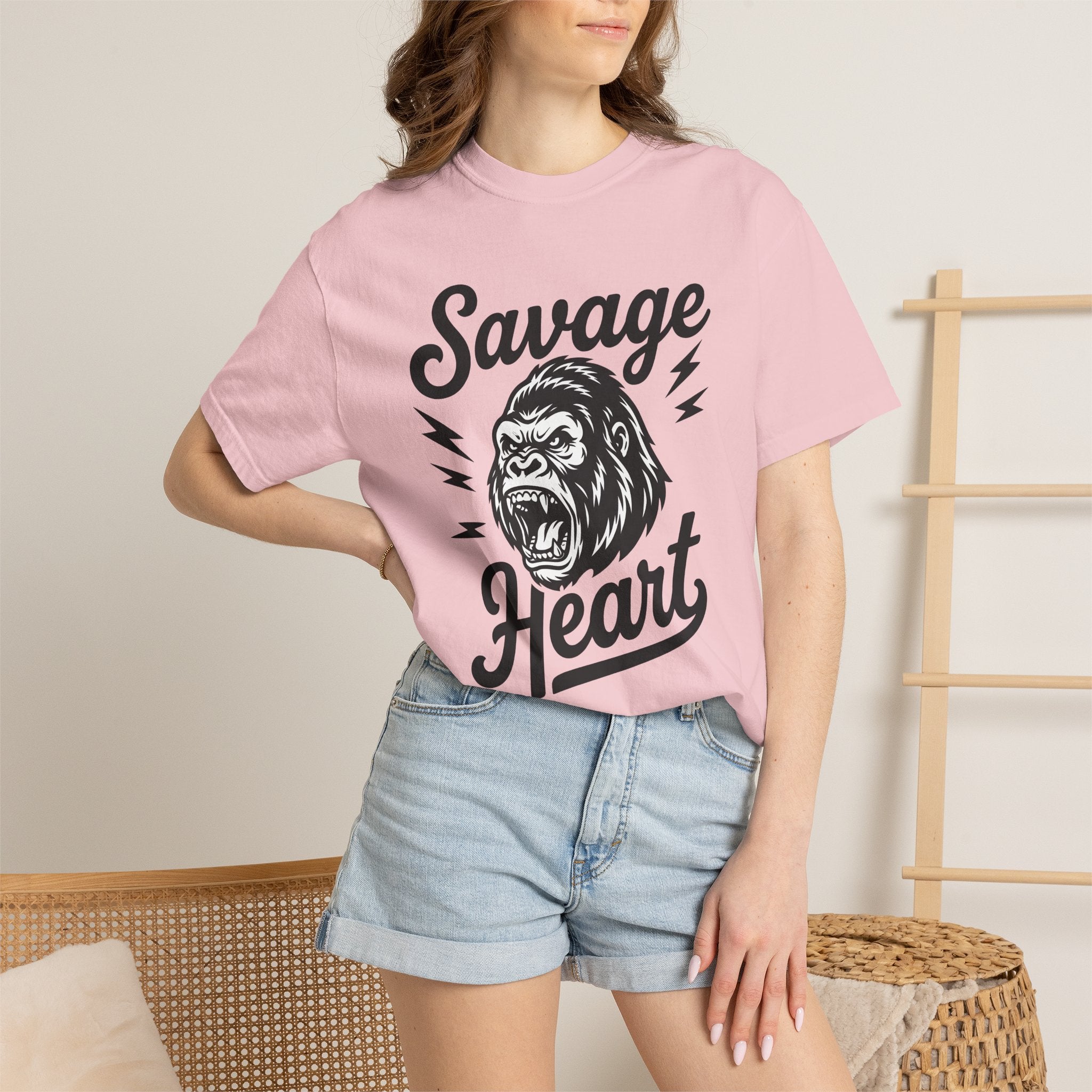 Ape Head Shirt Animals Outdoors Gift Women Pop Art Tee Monkey T-Shirt Wildlife Fan Primal Graphic Tshirt Classic Lightning Streaks Tshirt