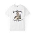 Cowboy Boot Shirt Cowgirl Western Gift Women Vintage Tee Boot T-Shirt Rodeo Fan Cowboy Graphic Tshirt Retro Illustration Design Hand Drawn