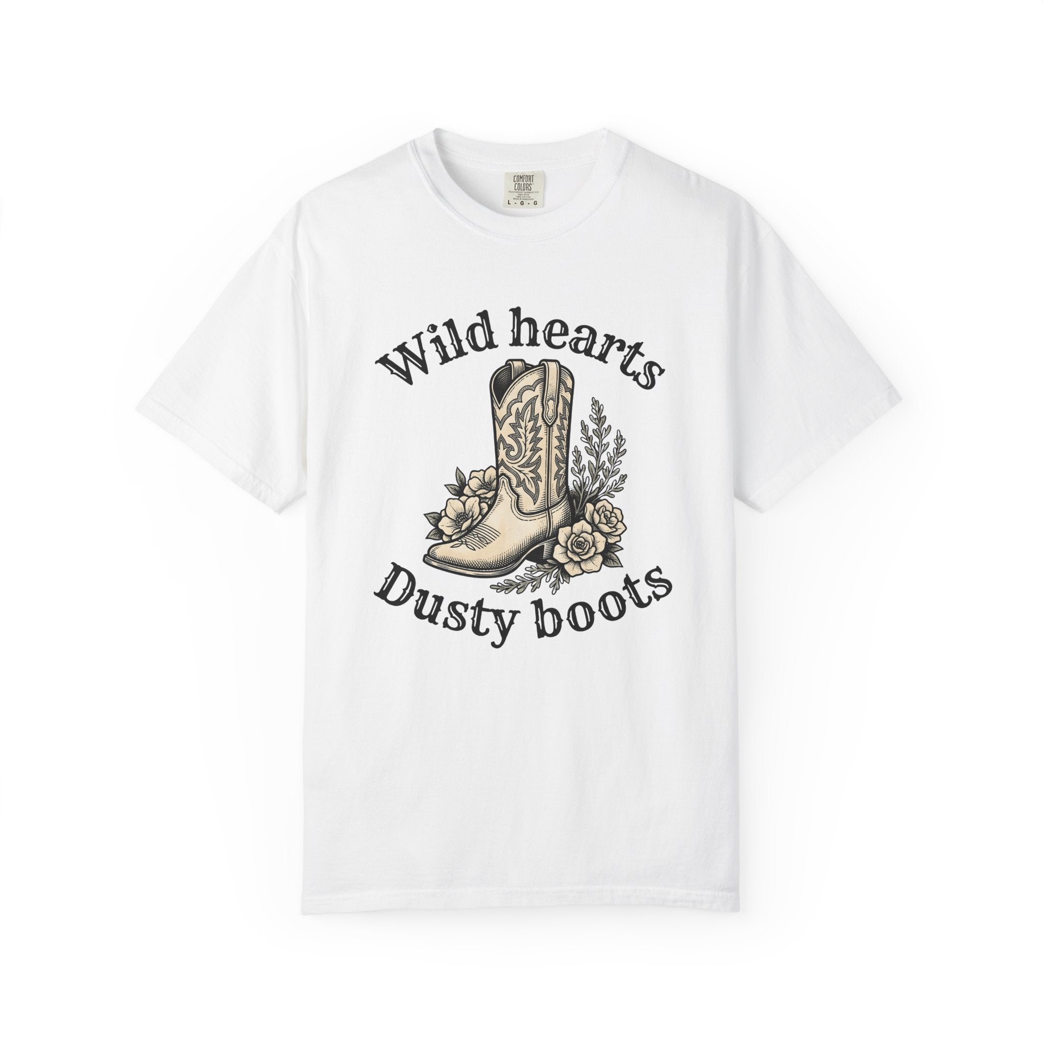Cowboy Boot Shirt Cowgirl Western Gift Women Vintage Tee Boot T-Shirt Rodeo Fan Cowboy Graphic Tshirt Retro Illustration Design Hand Drawn