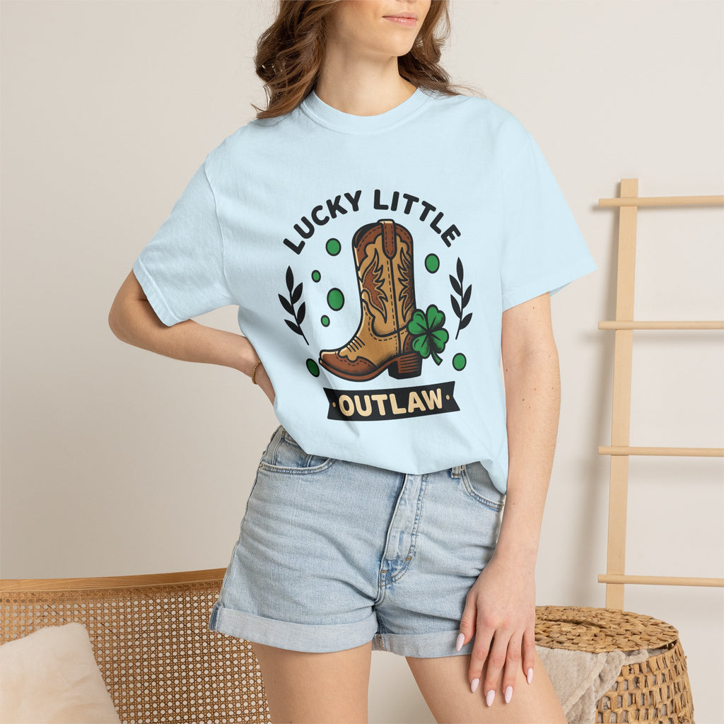 Cowgirl Boot Shirt St. Patrick's Day Ranch Gift Women Hand Drawn Tee Boot T-Shirt Luck Fan Illustrated Tshirt Farmhouse Graphic Classic Four