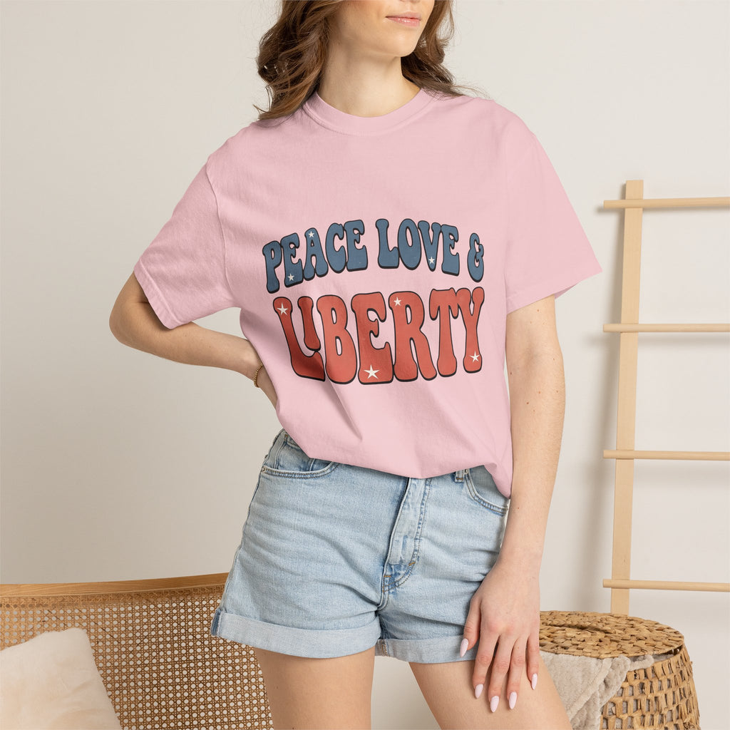 Vintage Text Design Shirt 4th Of July America Gift Women Classic Tee Typography T-Shirt Independence Fan Retro Tshirt Patriotic Graphic Hand