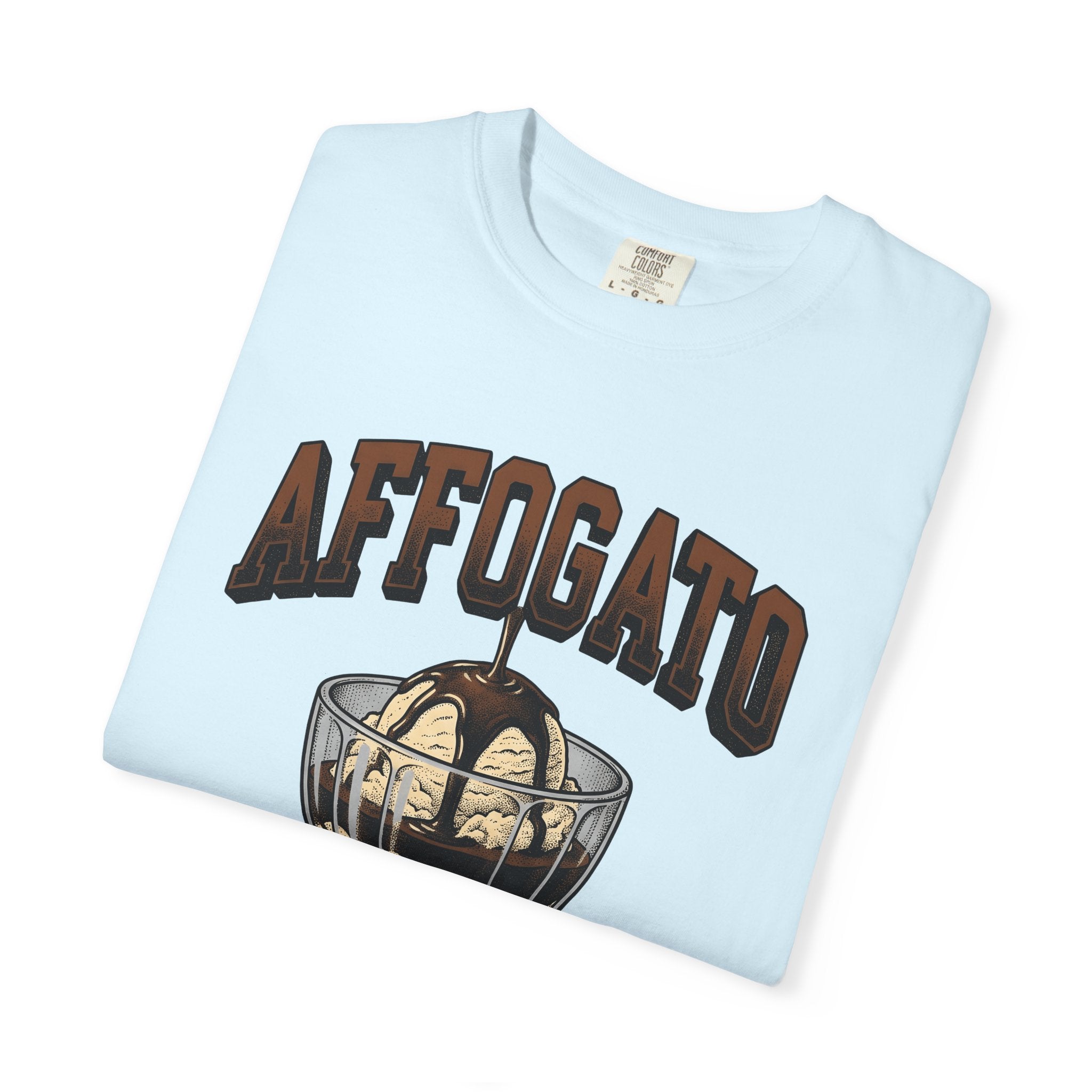 Affogato Treat Shirt Desserts Food Gift Women Retro Tee Gelato T-Shirt Sweets Fan Vintage Tshirt Cuisine Graphic Sketch Coffee Beans Tshirt