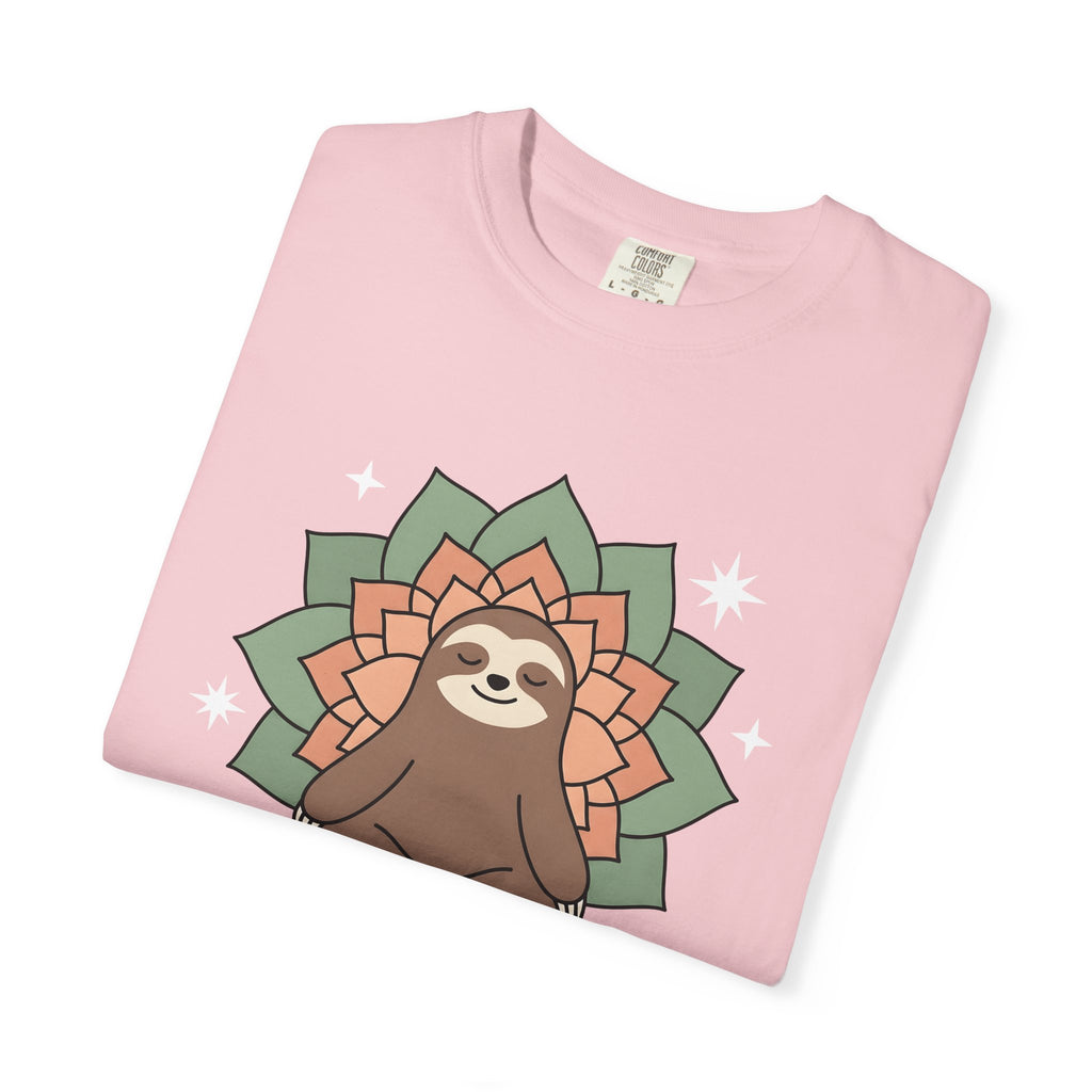 Slow Yoga Shirt Yoga Calm Gift Women Playful Tee Yin Yoga T-Shirt Yoga Enthusiast Fun Tshirt Serene Illustration Sleek Design Tshirt