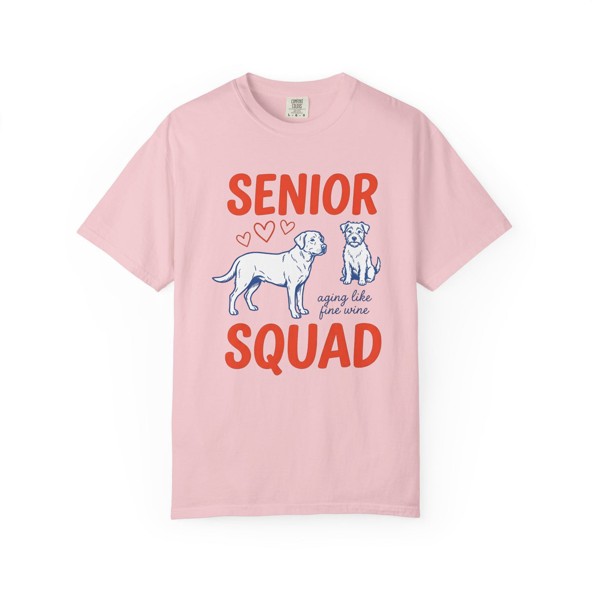 Senior Pups Shirt Dog Shelter Gift Women Cartoon Tee Puppy T-Shirt Dog Owner Dog Mom Tshirt Rescue Graphic Senior Puppy Nostalgic Heart