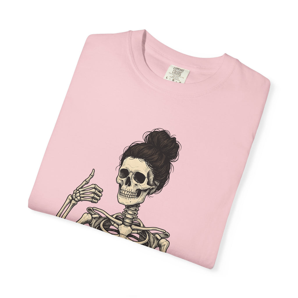 Bony Woman Shirt Moms Comedy Gift Women Antique Tee Skinny Woman T-Shirt Mother Fan Vintage Tshirt Humor Graphic Line Art Messy Hair Tshirt