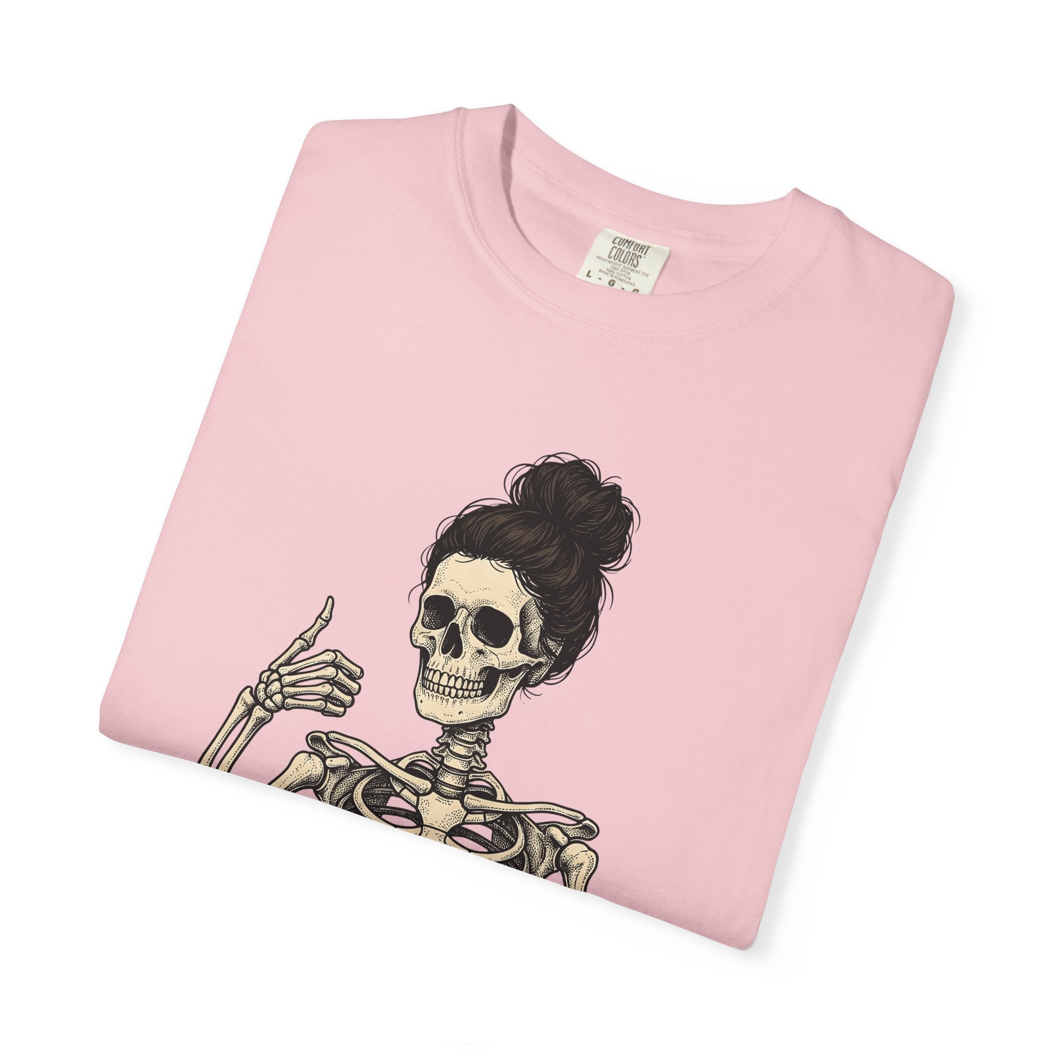 Bony Woman Shirt Moms Comedy Gift Women Antique Tee Skinny Woman T-Shirt Mother Fan Vintage Tshirt Humor Graphic Line Art Messy Hair Tshirt