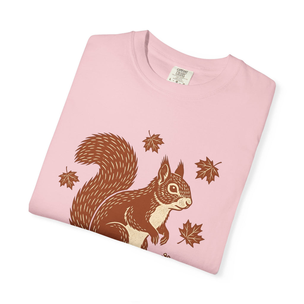 Squirrel Drawing Shirt Animals Nature Gift Women Ethnic Art Tee Rodent T-Shirt Wildlife Fan Tribal Tshirt Environmental Graphic Classic Pine