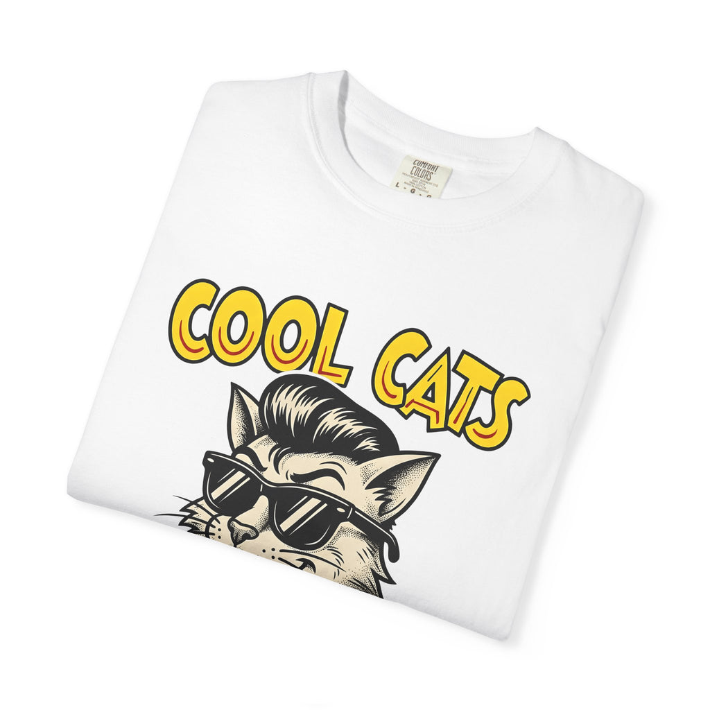Kitty Shades Shirt Cat Fun Gift Women Comic Tee Sunglasses T-Shirt Cat Fan Cartoon Tshirt Humor Graphic Vintage Stick Tshirt