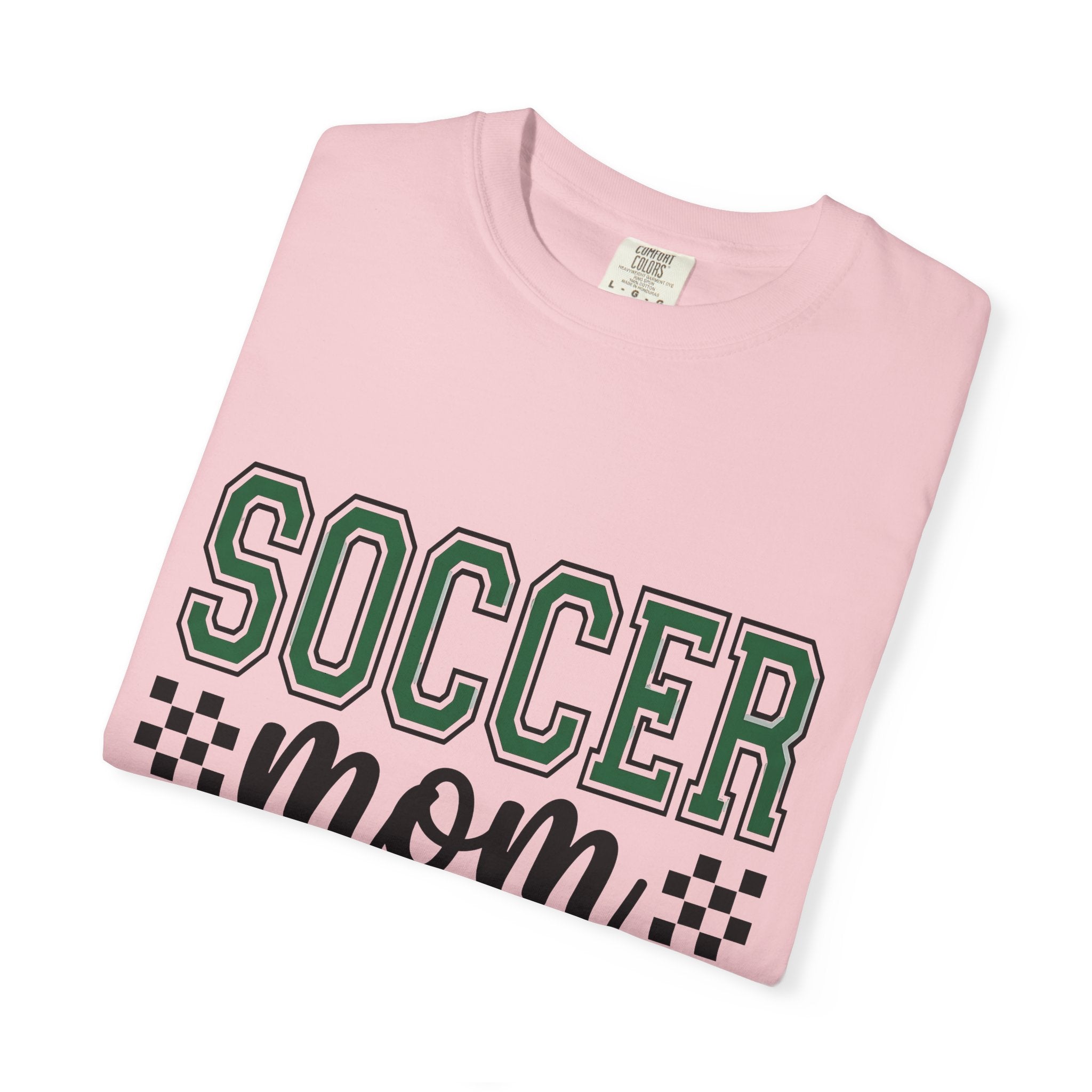 Varsity Text Shirt Mom Sports Gift Women Sporty Tee Letterman T-Shirt Mother Fan Athletic Tshirt Sports Graphic Modern Checkered Tshirt