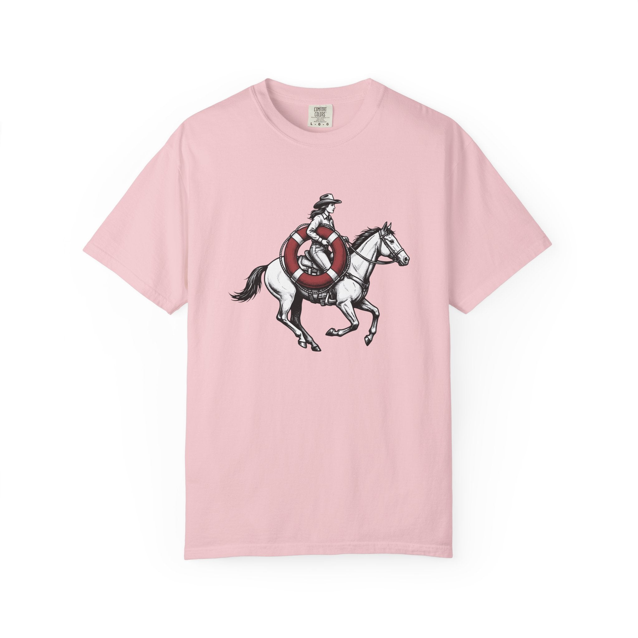Cowgirl Horse Shirt Cowgirl Western Gift Women Tattoo Style Tee Horseback T-Shirt Cowgirl Fan Ink Tshirt Rodeo Graphic Vintage Lifebuoy