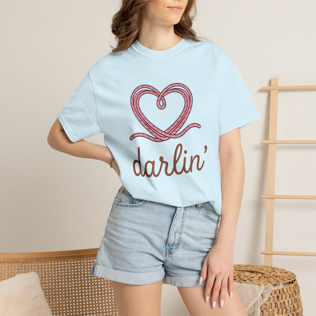 Rope Heart Shirt Cowgirl Ranch Gift Women Simple Tee Heart T-Shirt Cowgirl Fan Rustic Tshirt Farm Graphic Vintage Cowboy Tshirt